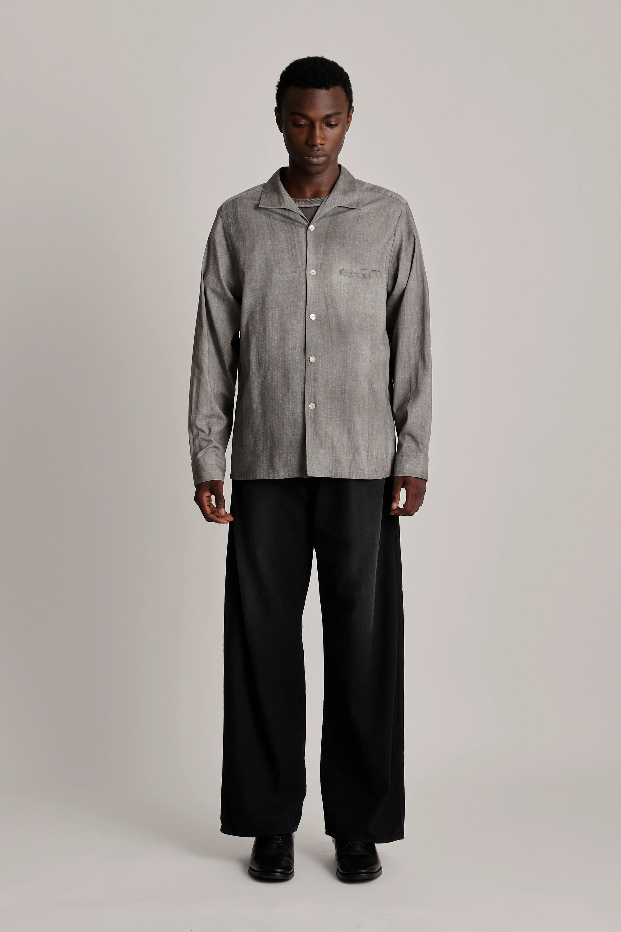 Lot.108 50S Italian Collar Shirt Hand Drawn Sumi_1