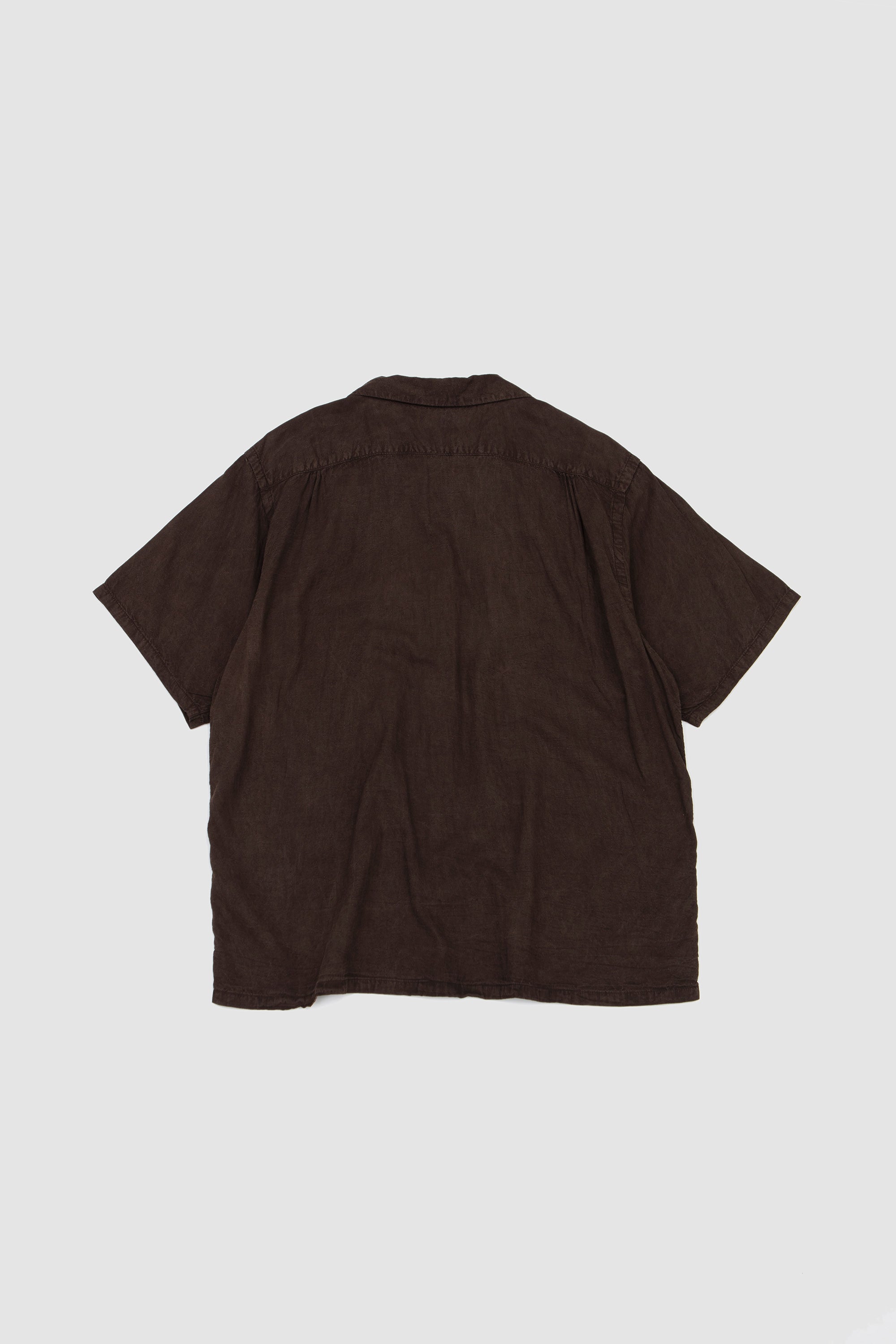 Lot. 113 Open Collar Shirt Mud Dyed Brown_4
