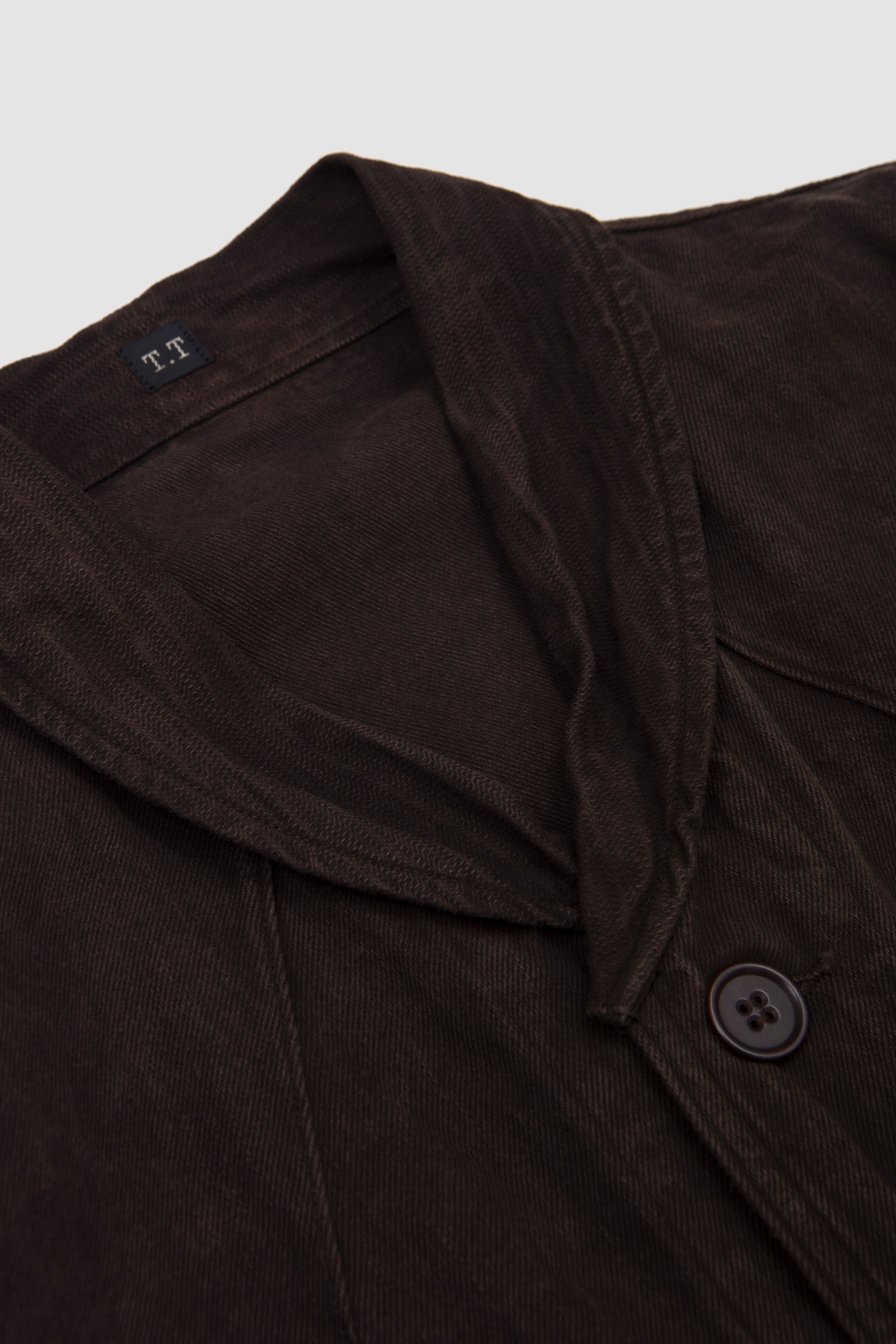 SPORTIVO [Lot. 327 modified shawl collar jacket mud dyed brown]