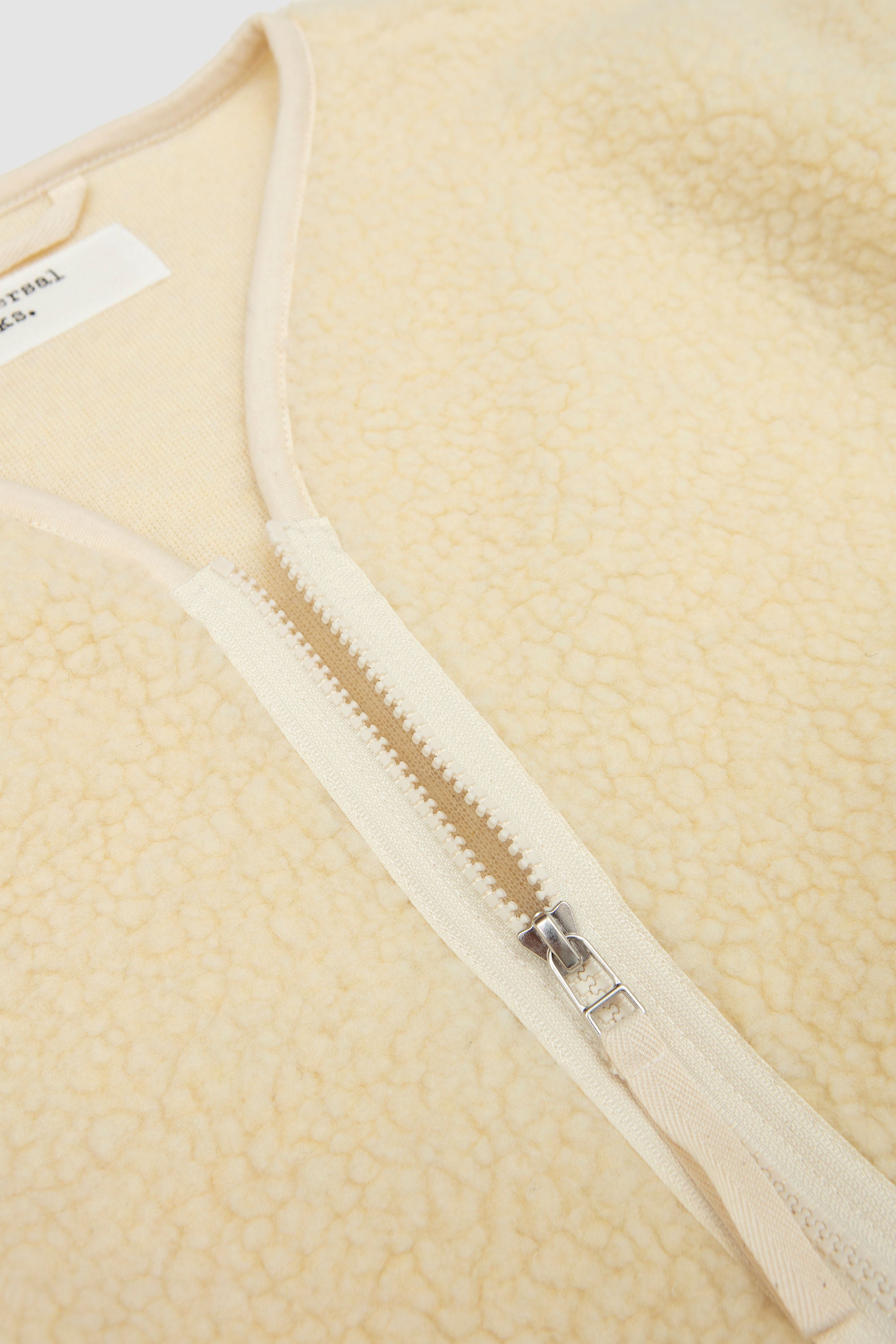 Galaxy Fleece Zip Liner Jacket Ecru