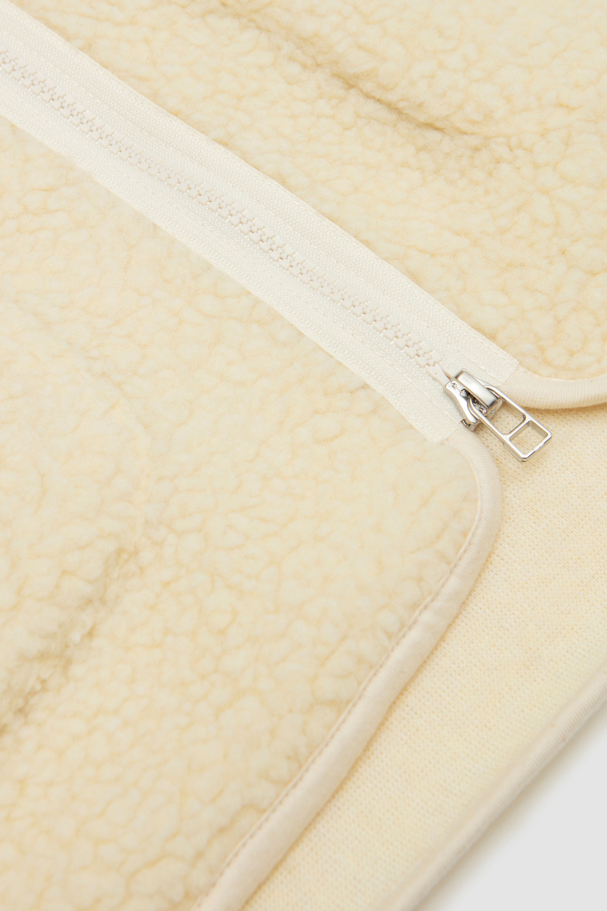 Galaxy Fleece Zip Liner Jacket Ecru