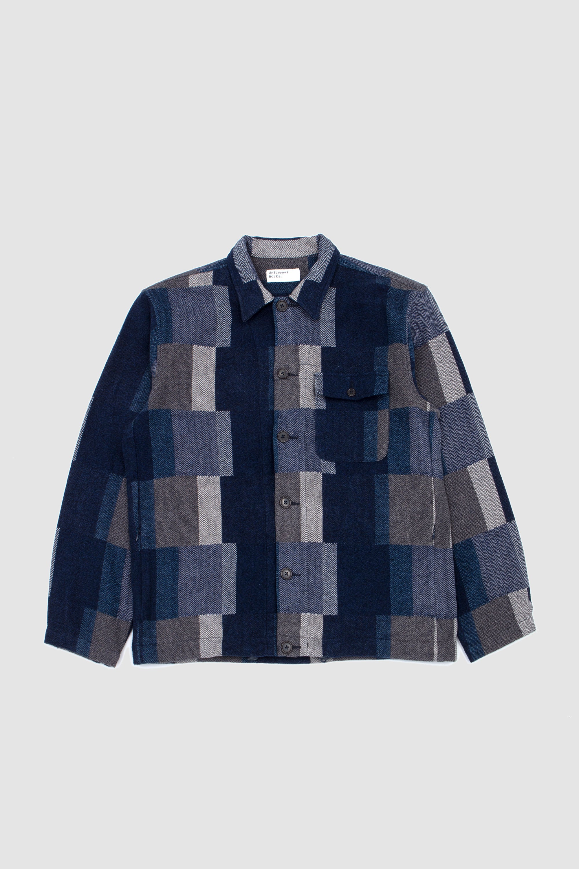 LS Tech Overshirt Japanese Patchwork Navy_1