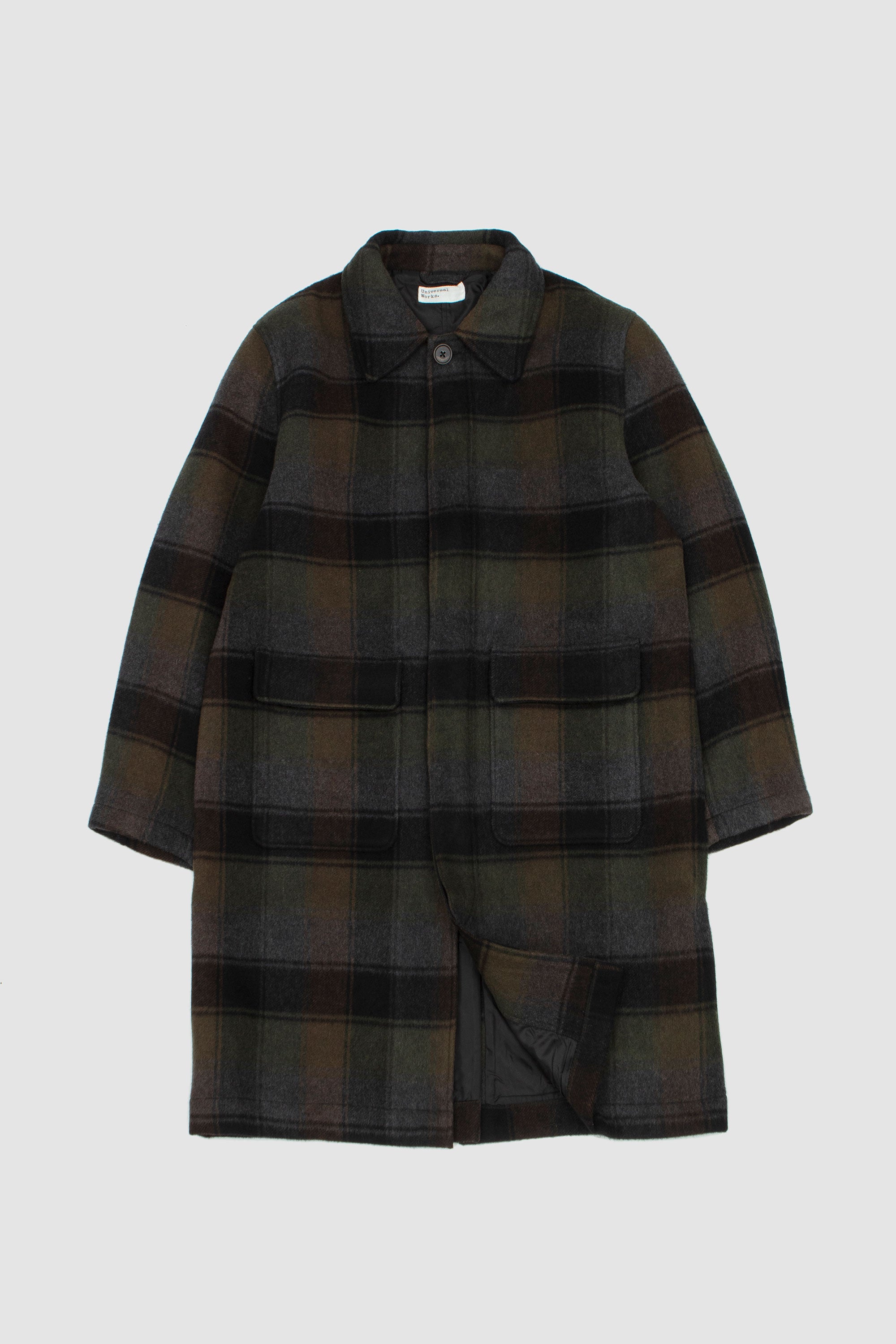 Account Coat Berlin Wool Check Black/ Brown