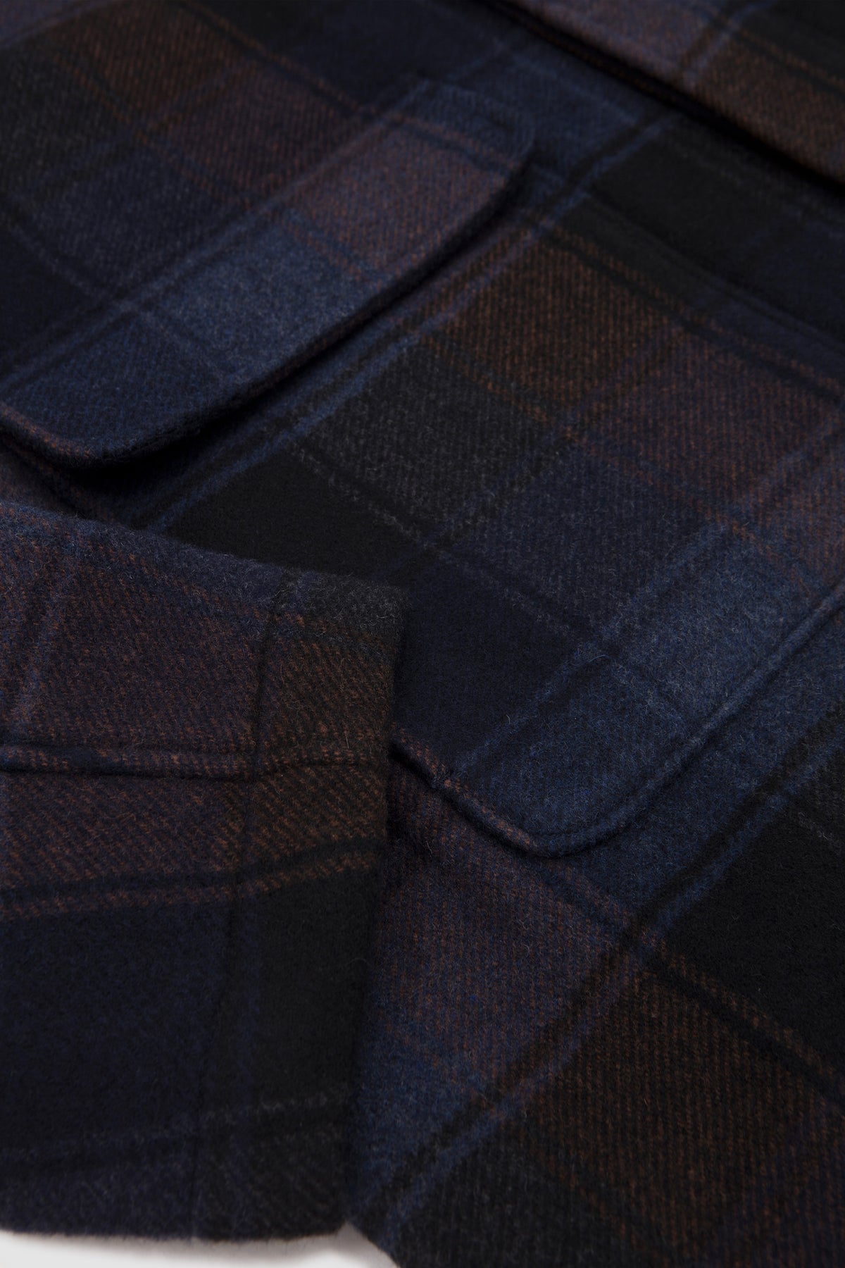 Account Coat Berlin Wool Check Navy/ Brown_3