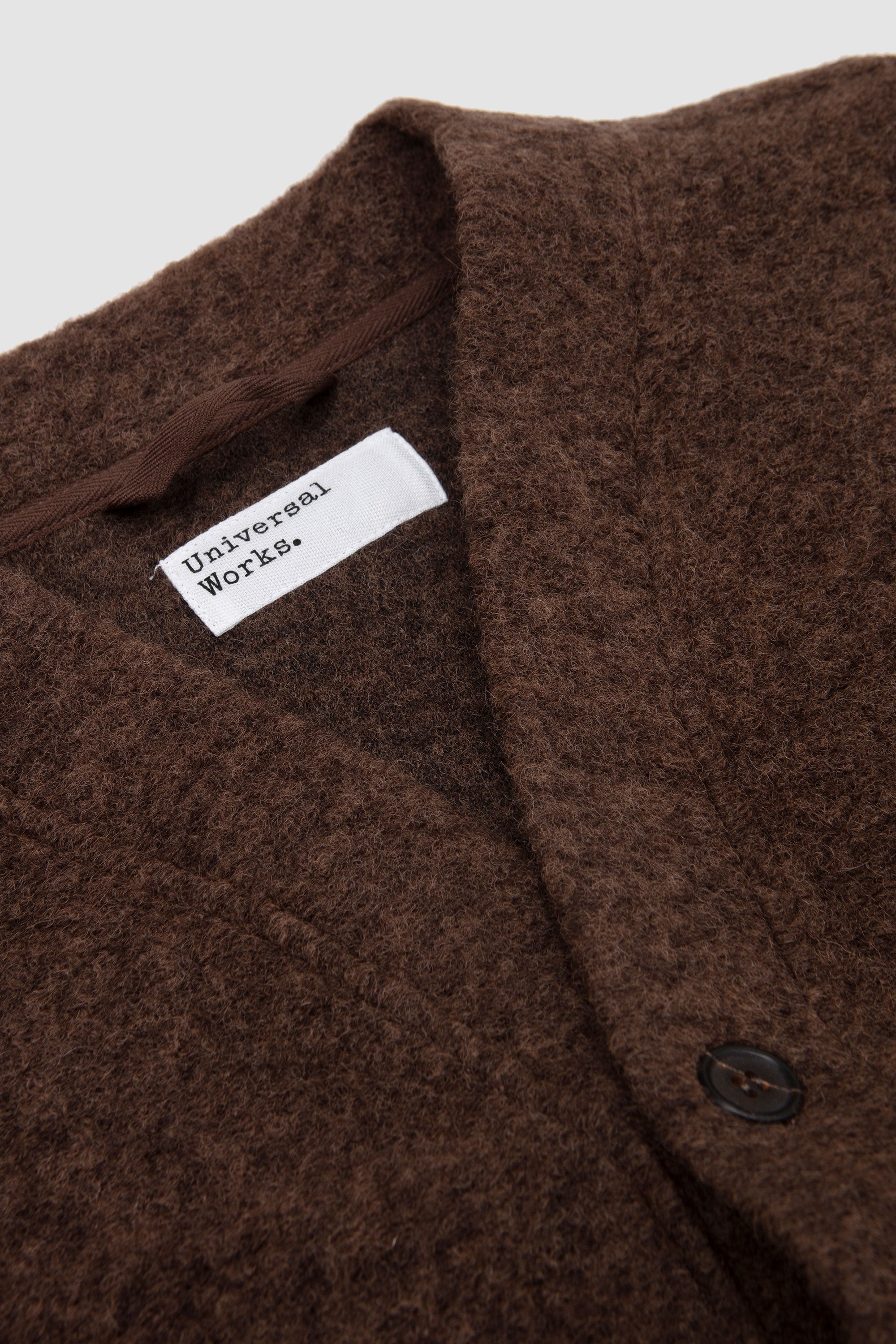 Advance Cardigan Wool Fleece Brown Marl_2