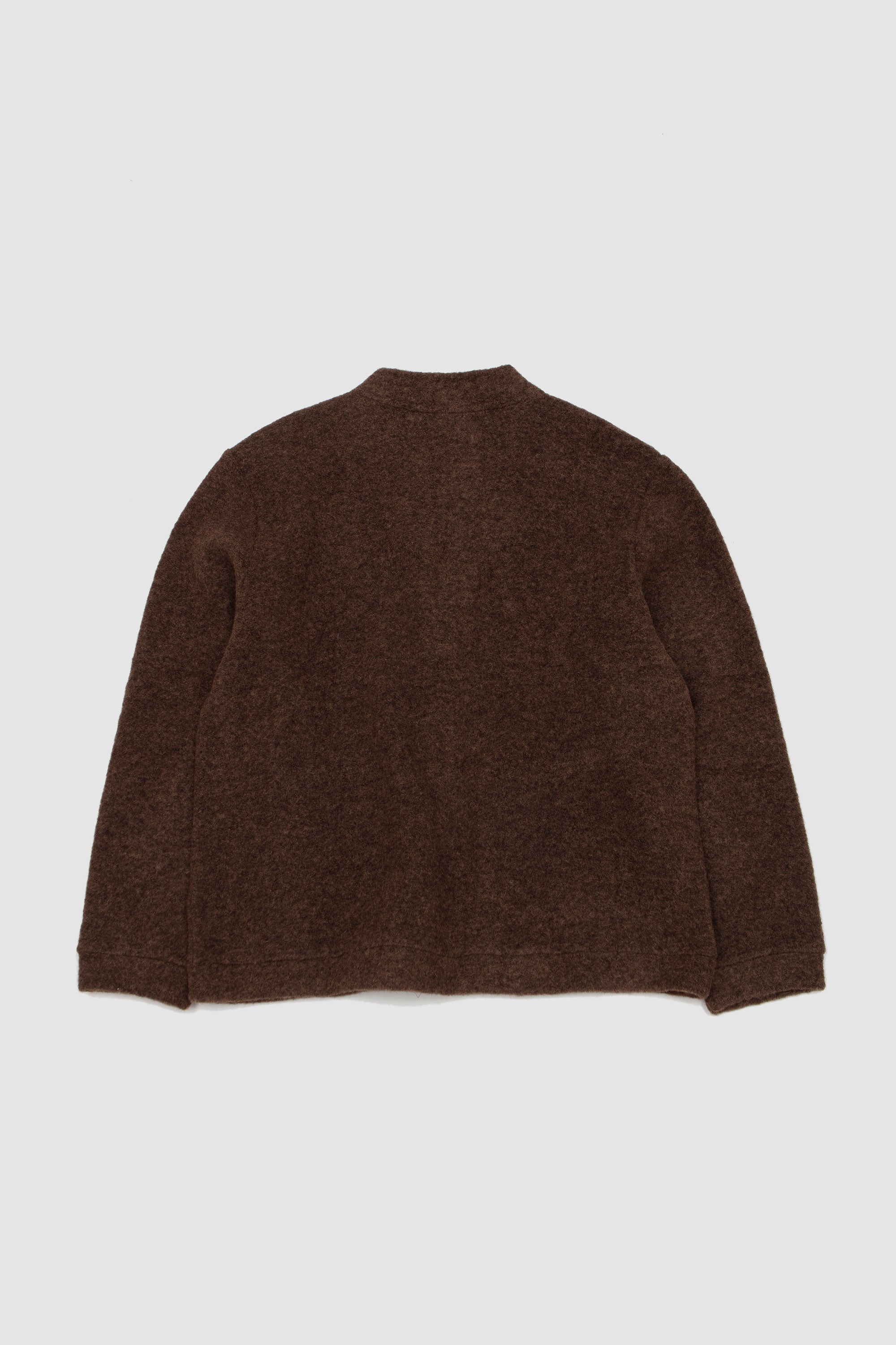 Advance Cardigan Wool Fleece Brown Marl_4