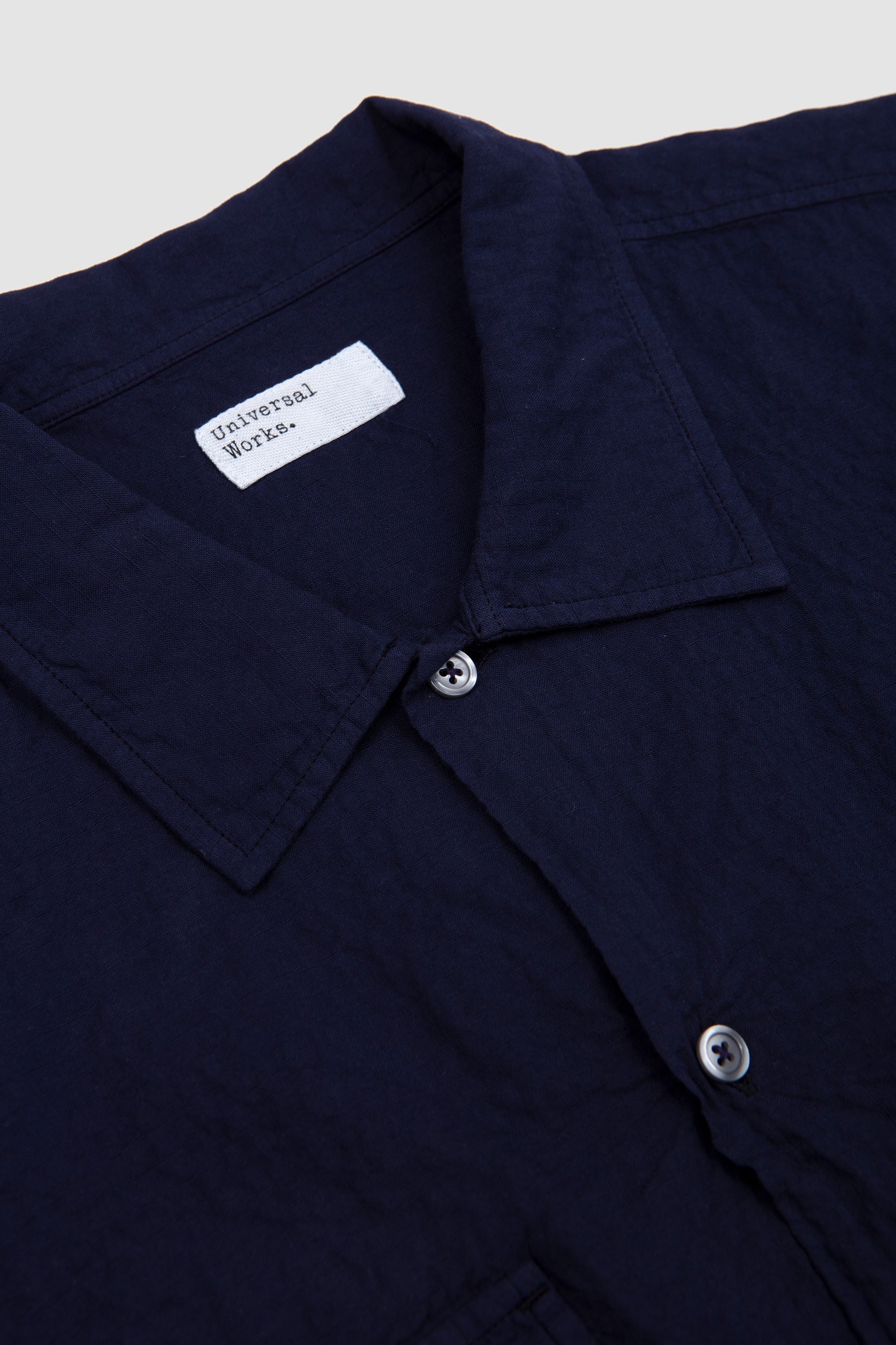 Attendant Shirt Arten Seersucker Navy_2