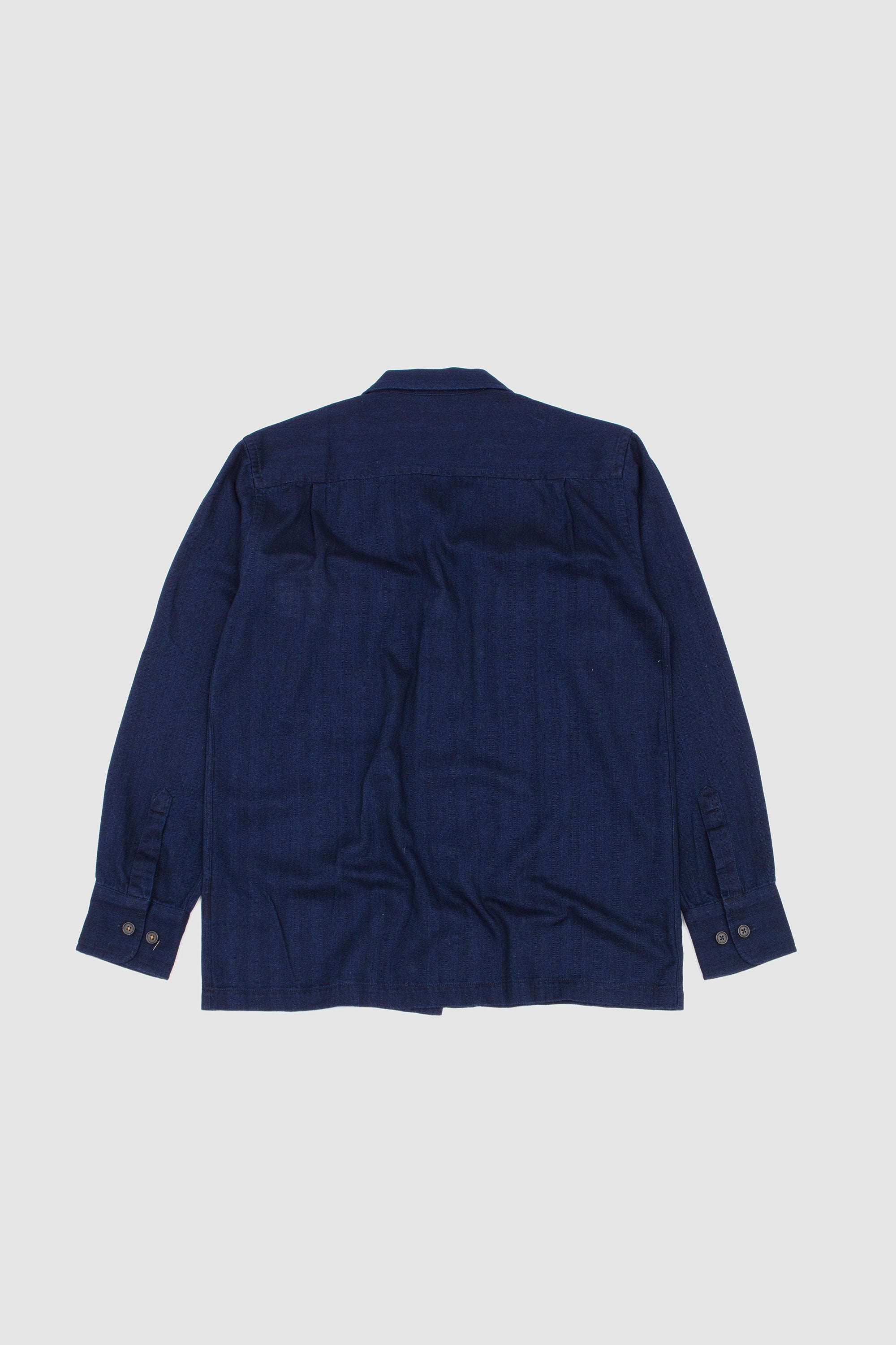 Attendant Shirt Herringbone Rec. Cotton Indigo_4