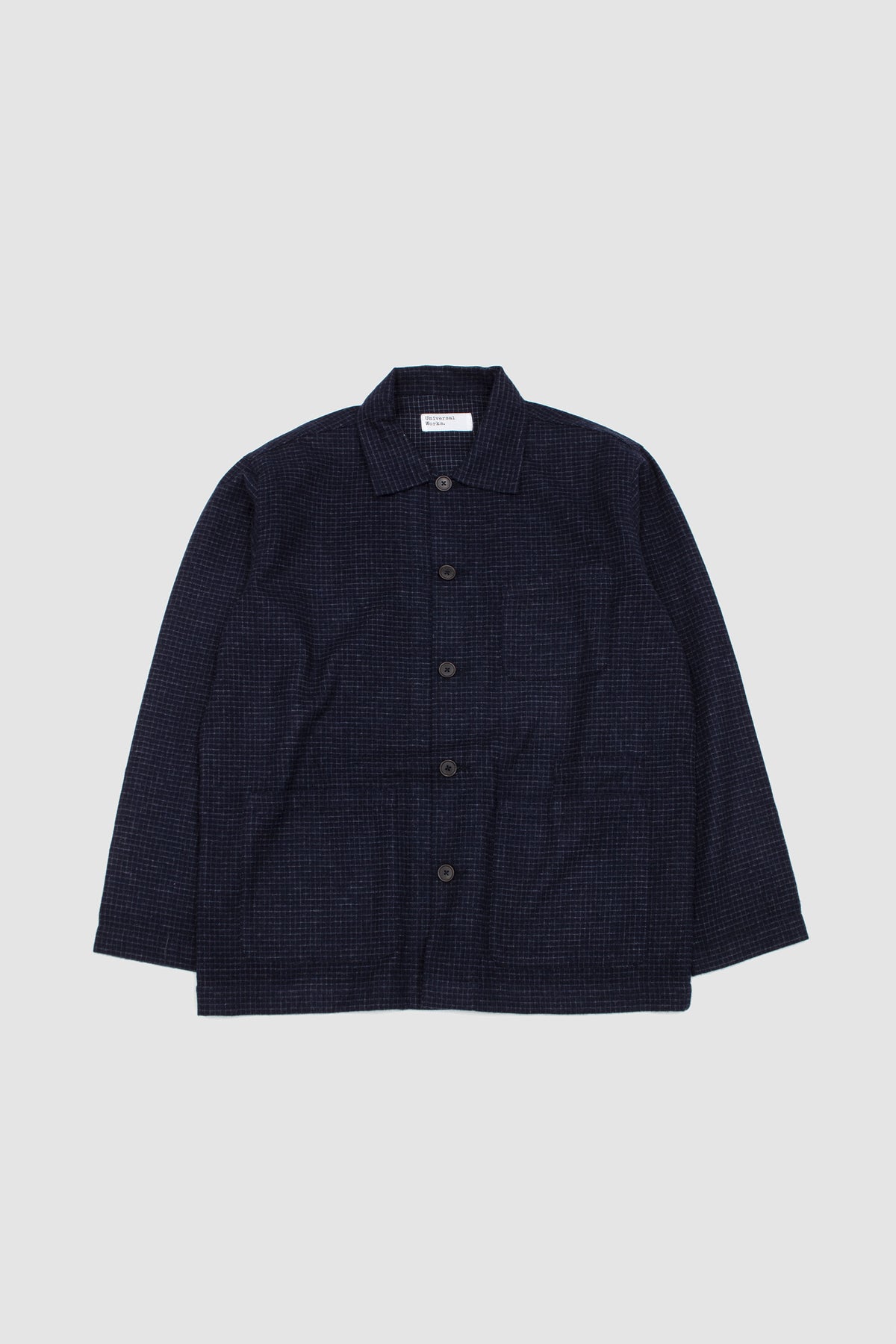 Bakers Overshirt Bobby Wool Mix Navy Check