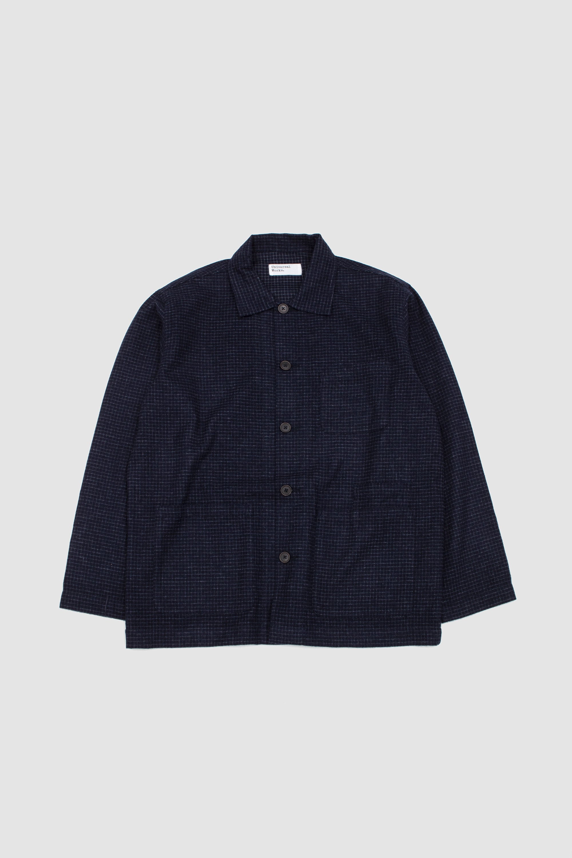 Bakers Overshirt Bobby Wool Mix Navy Check_1