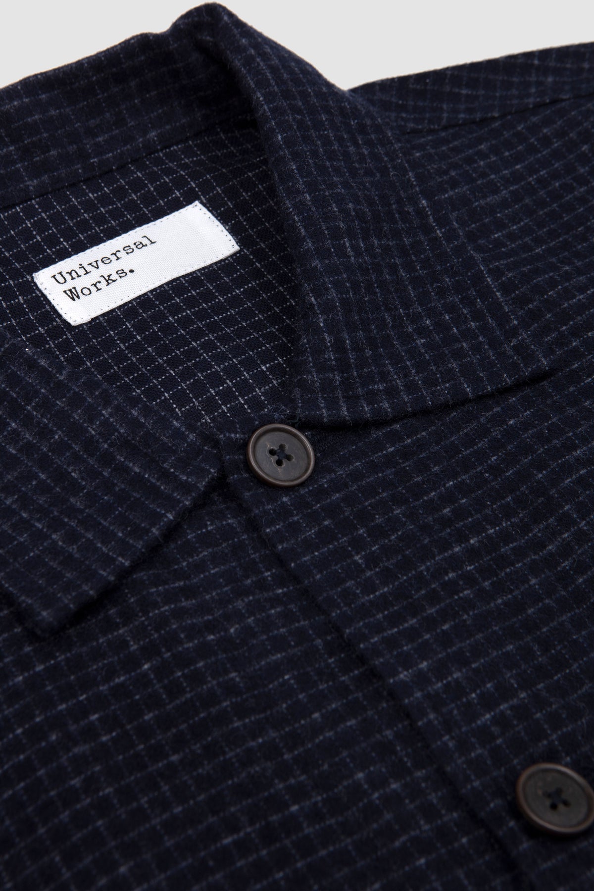 Bakers Overshirt Bobby Wool Mix Navy Check_2