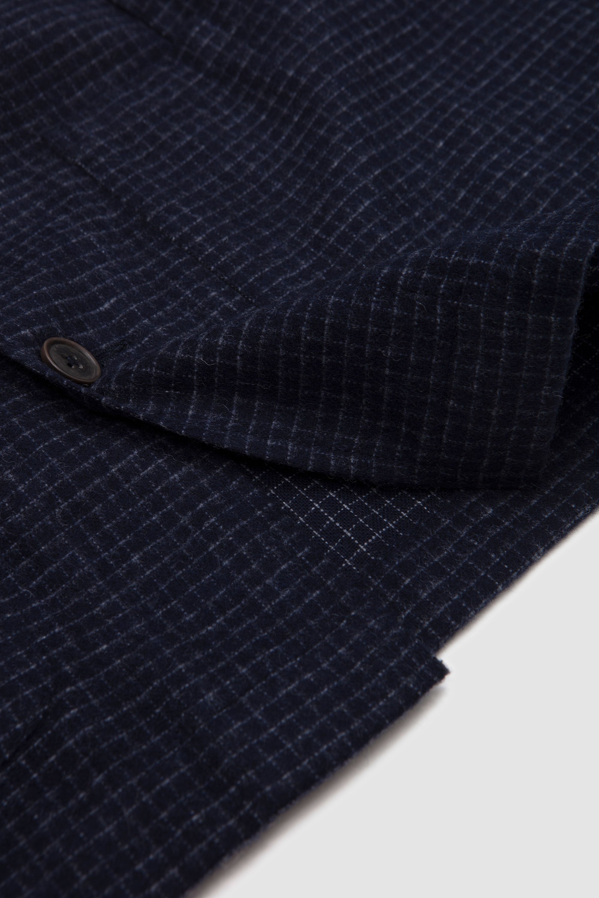 Bakers Overshirt Bobby Wool Mix Navy Check_3