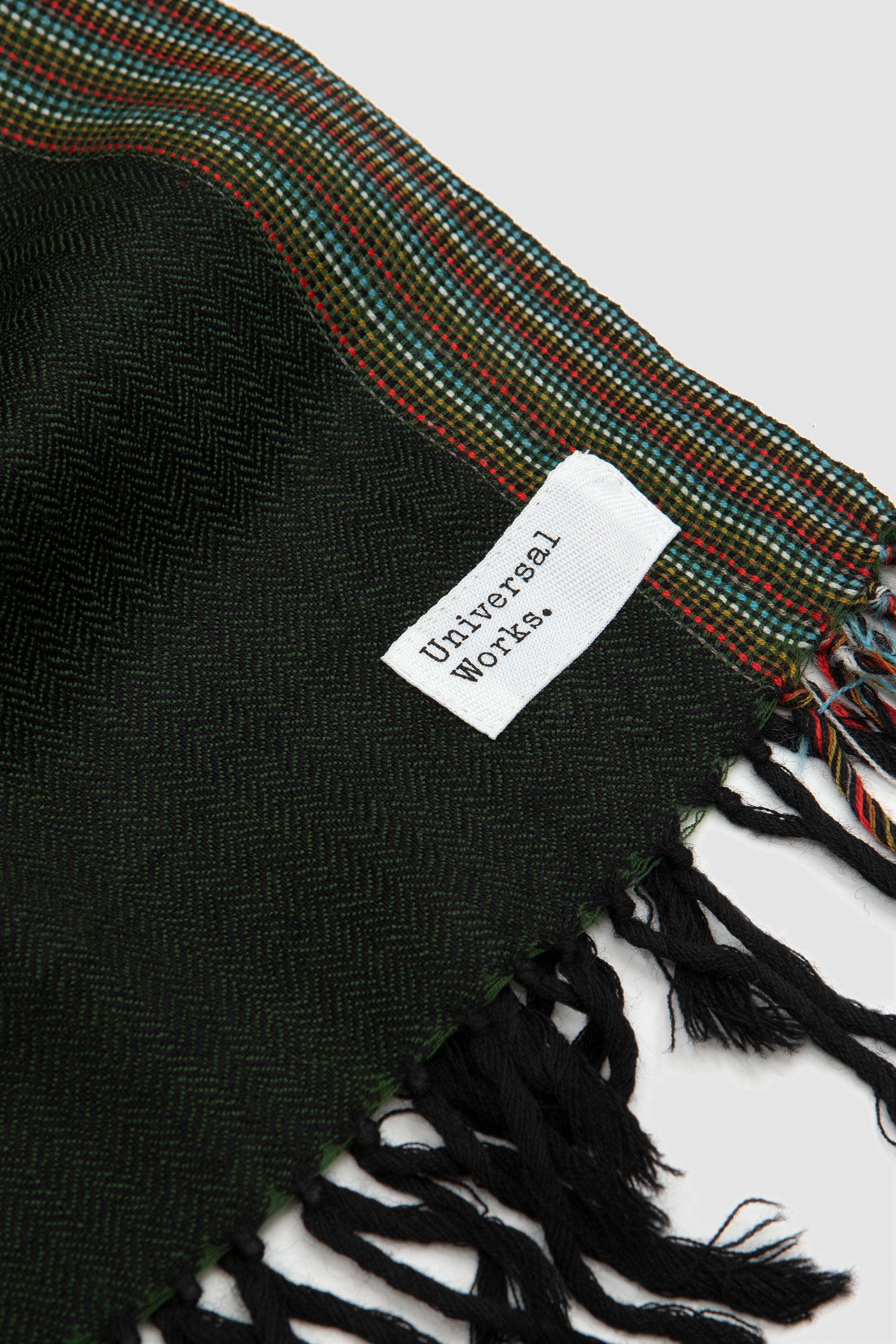 Border Wool Scarf Merino Wool Forest_4