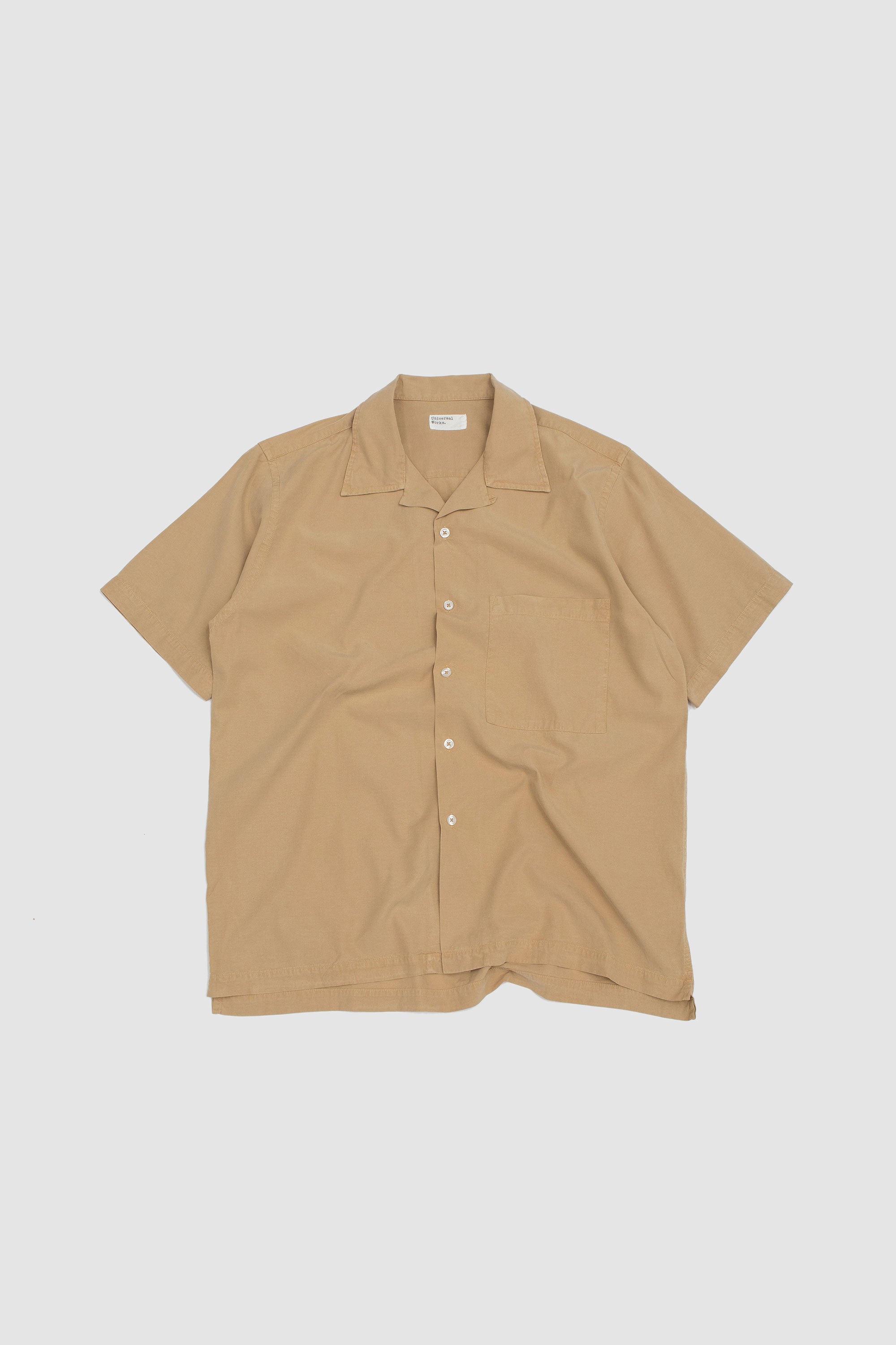 Camp Shirt Gardenia Lycot Dark Sand