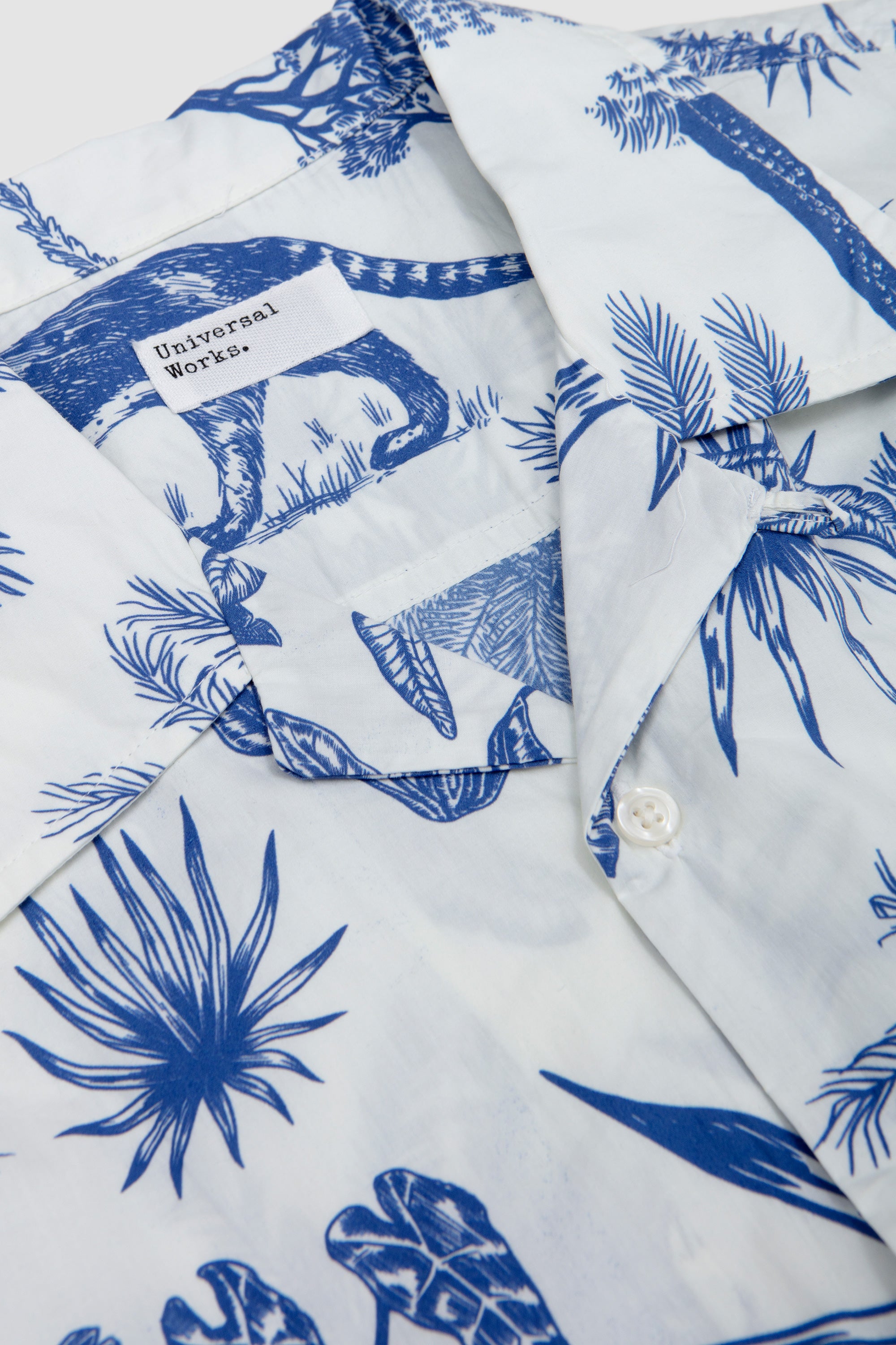 Camp Shirt Jungle Toile Poplin White_2