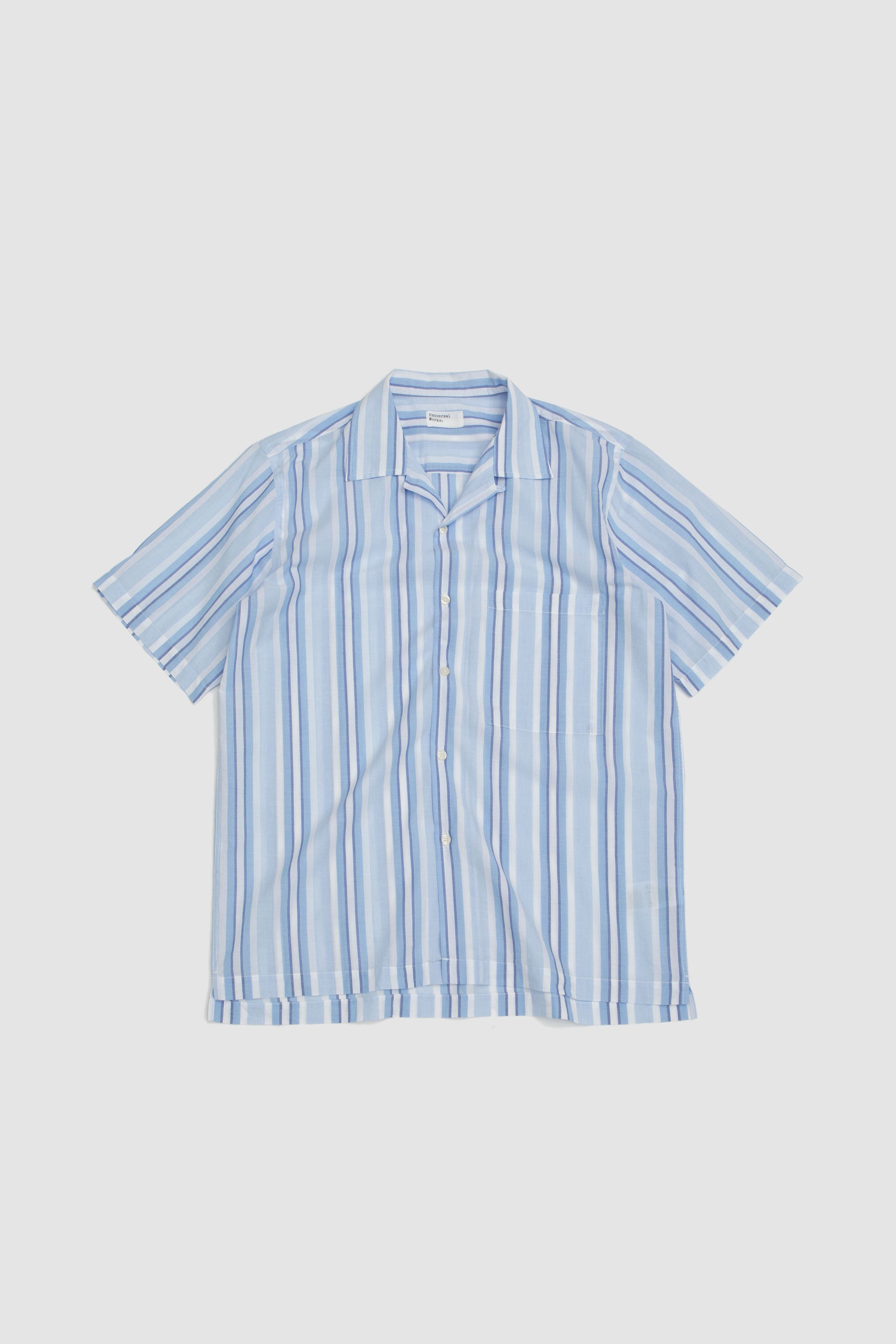 Camp Shirt Pop Stripe Two White/Blue