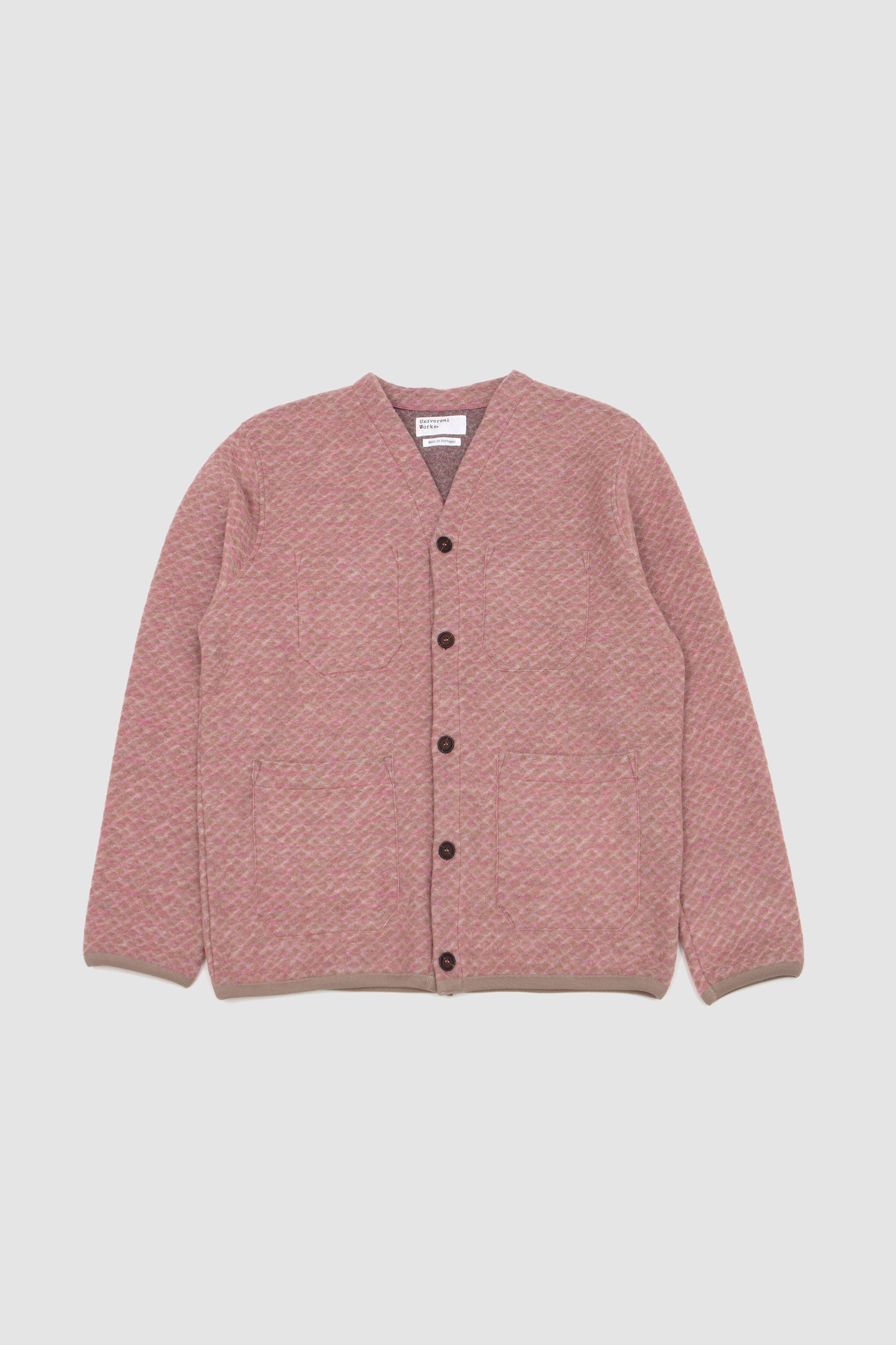 Cardigan Diamond Fleece Pink