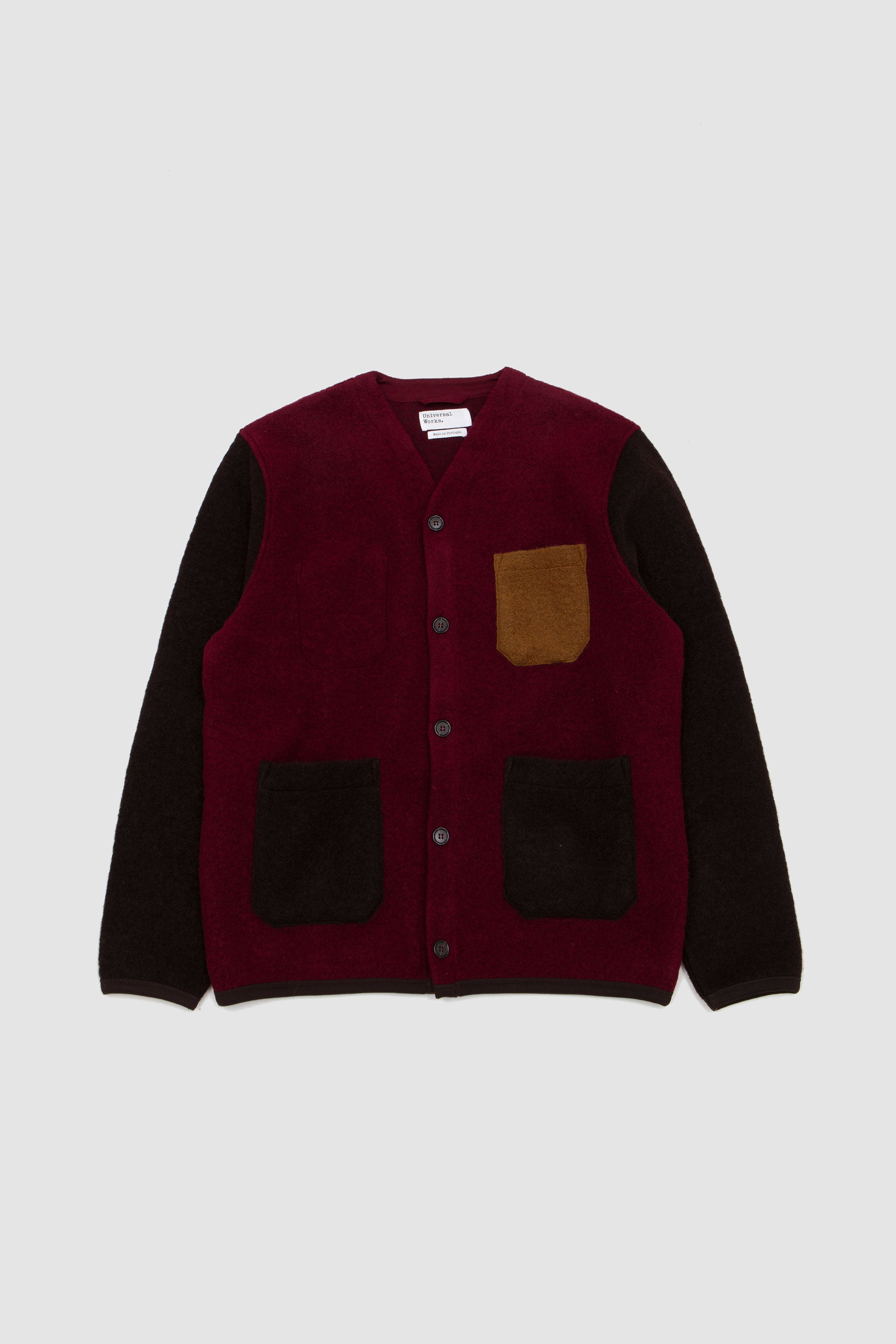 Cardigan Wool Fleece Berry/ Brown
