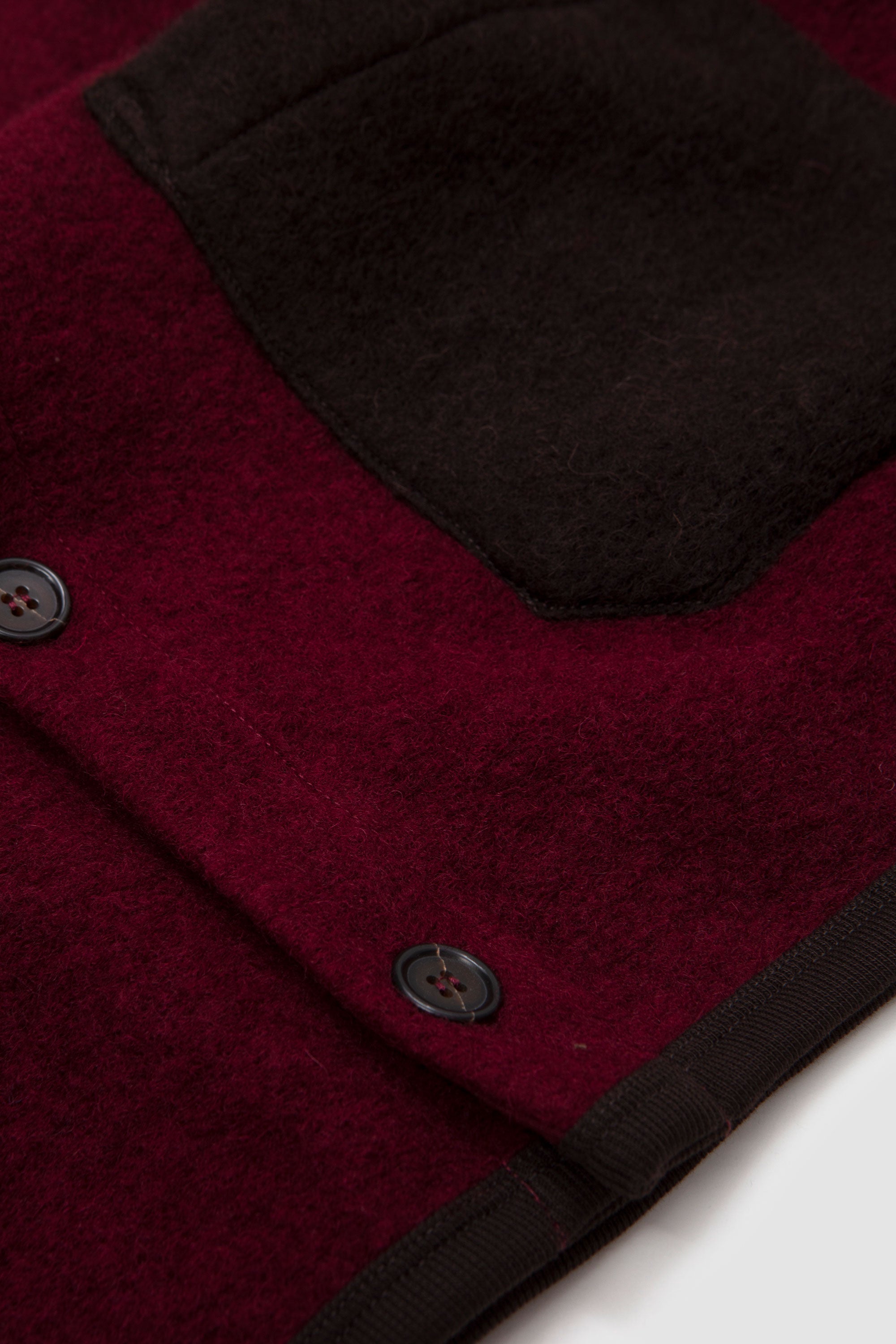 Cardigan Wool Fleece Berry/ Brown_3