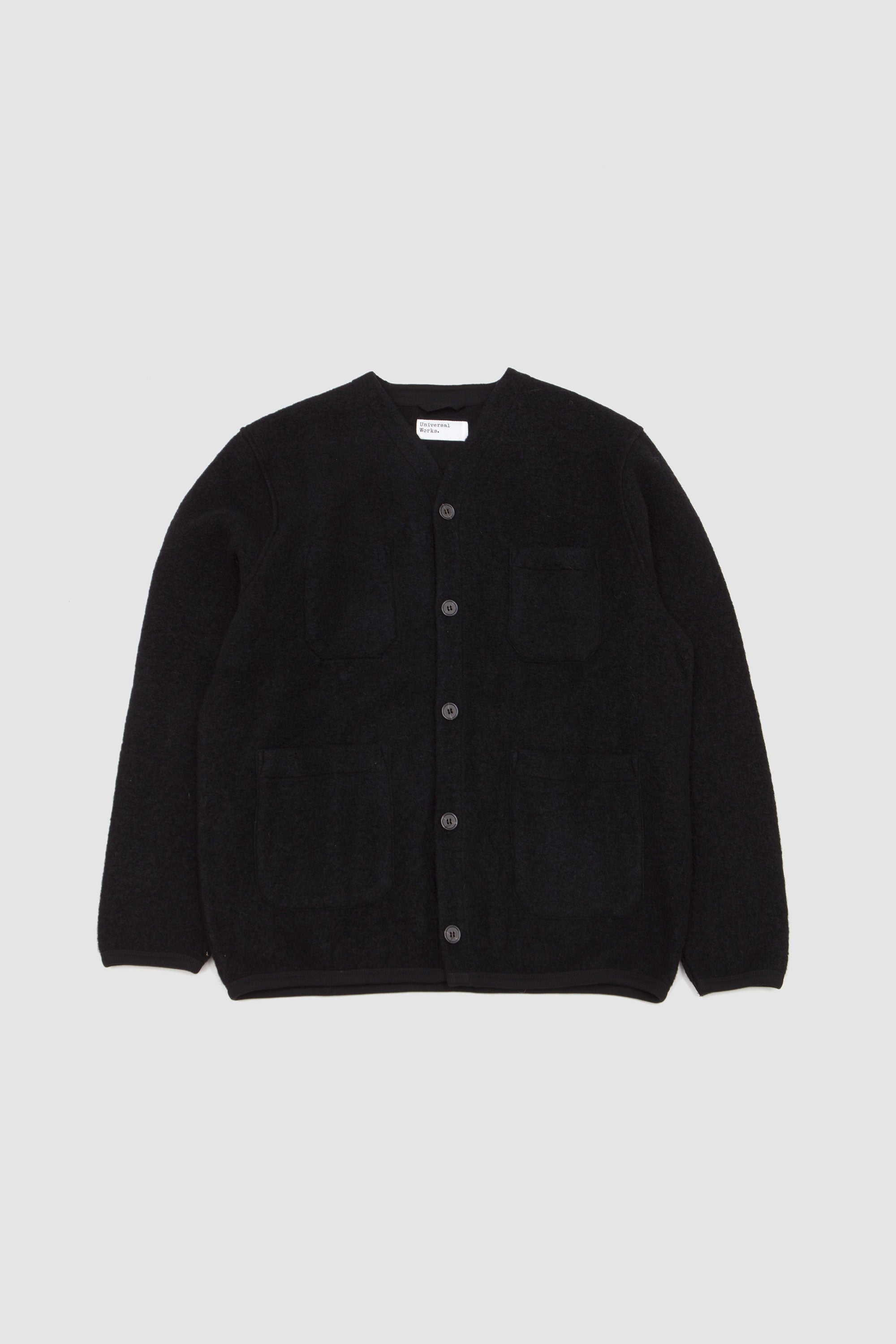 Cardigan Wool Fleece Black