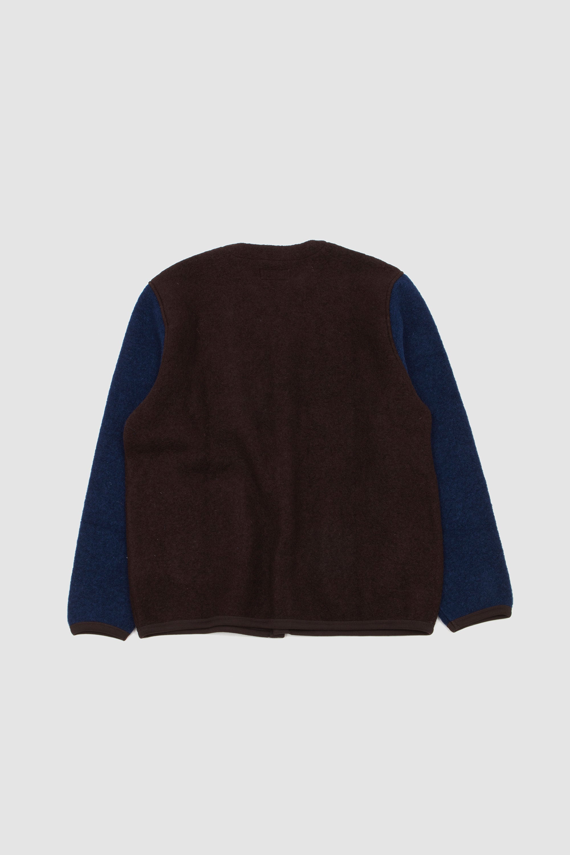 Cardigan Wool Fleece Brown/ Indigo_4