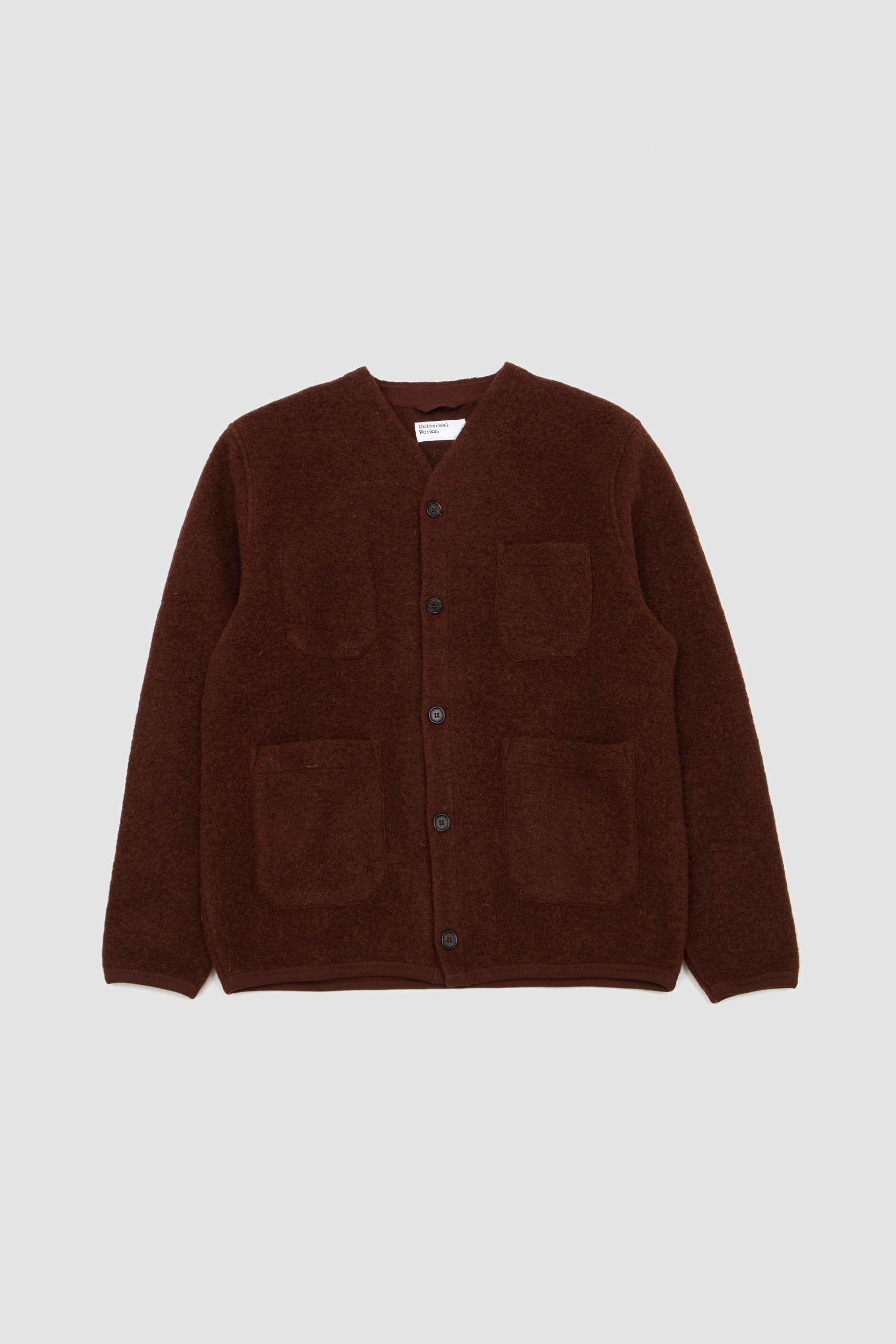 Cardigan Wool Fleece Cacao_1