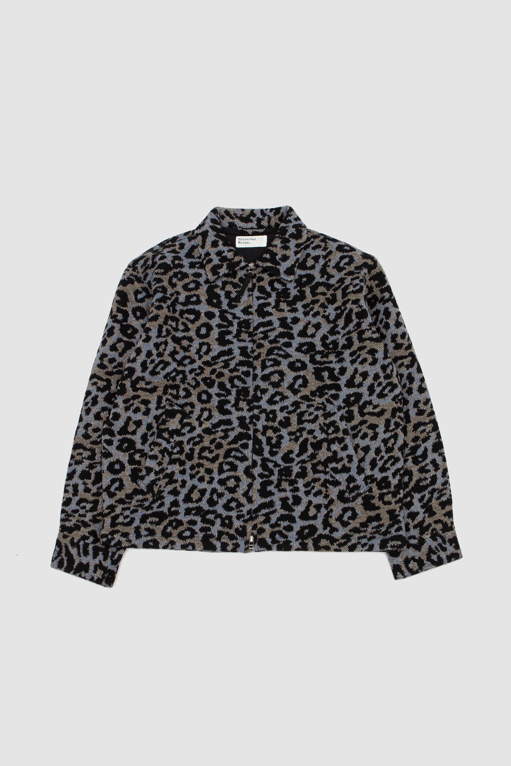 Club Jacket Leopard Floral Wool Blue_1