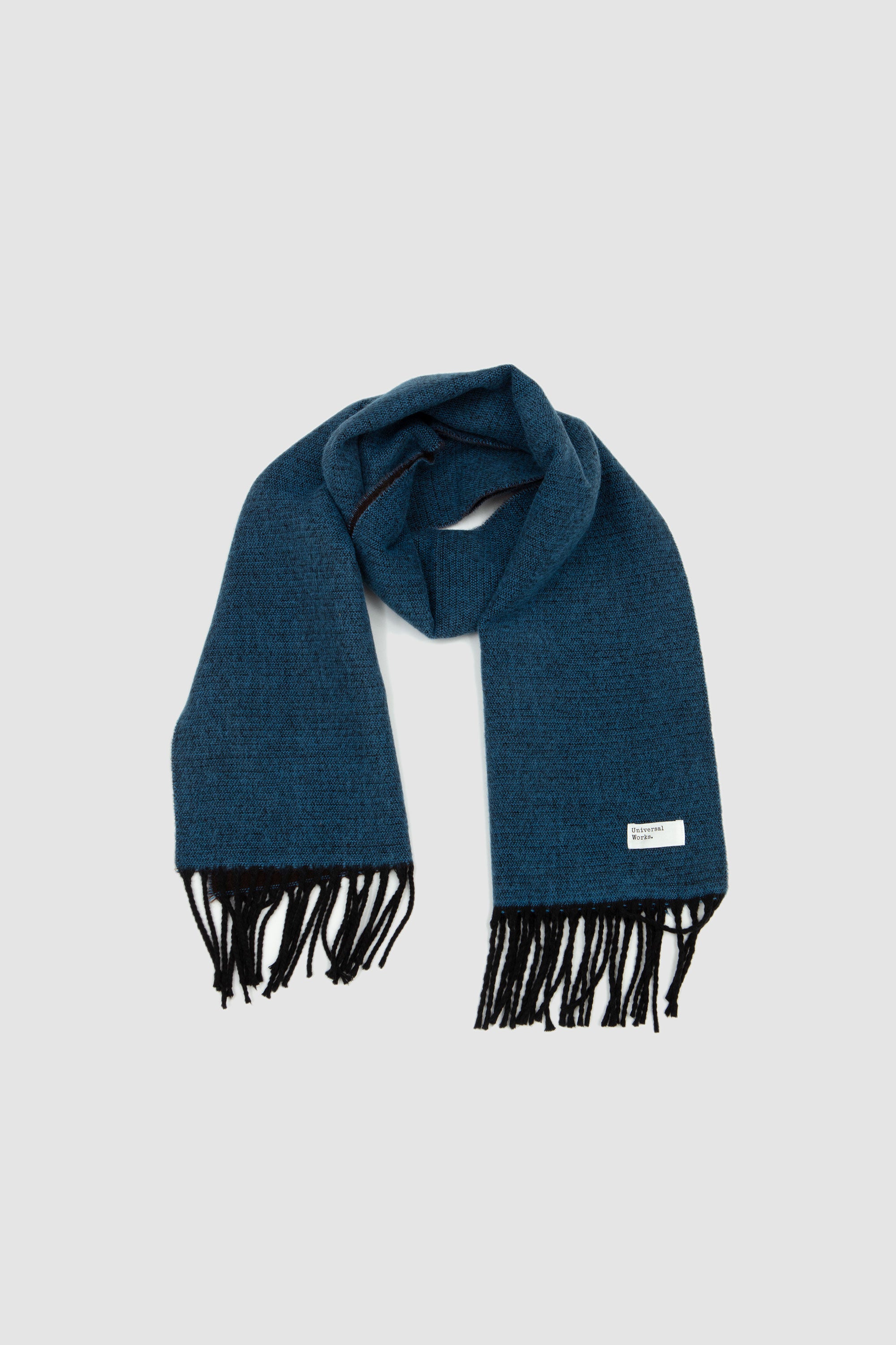 Double Sided Scarf Light Blue/ Brown