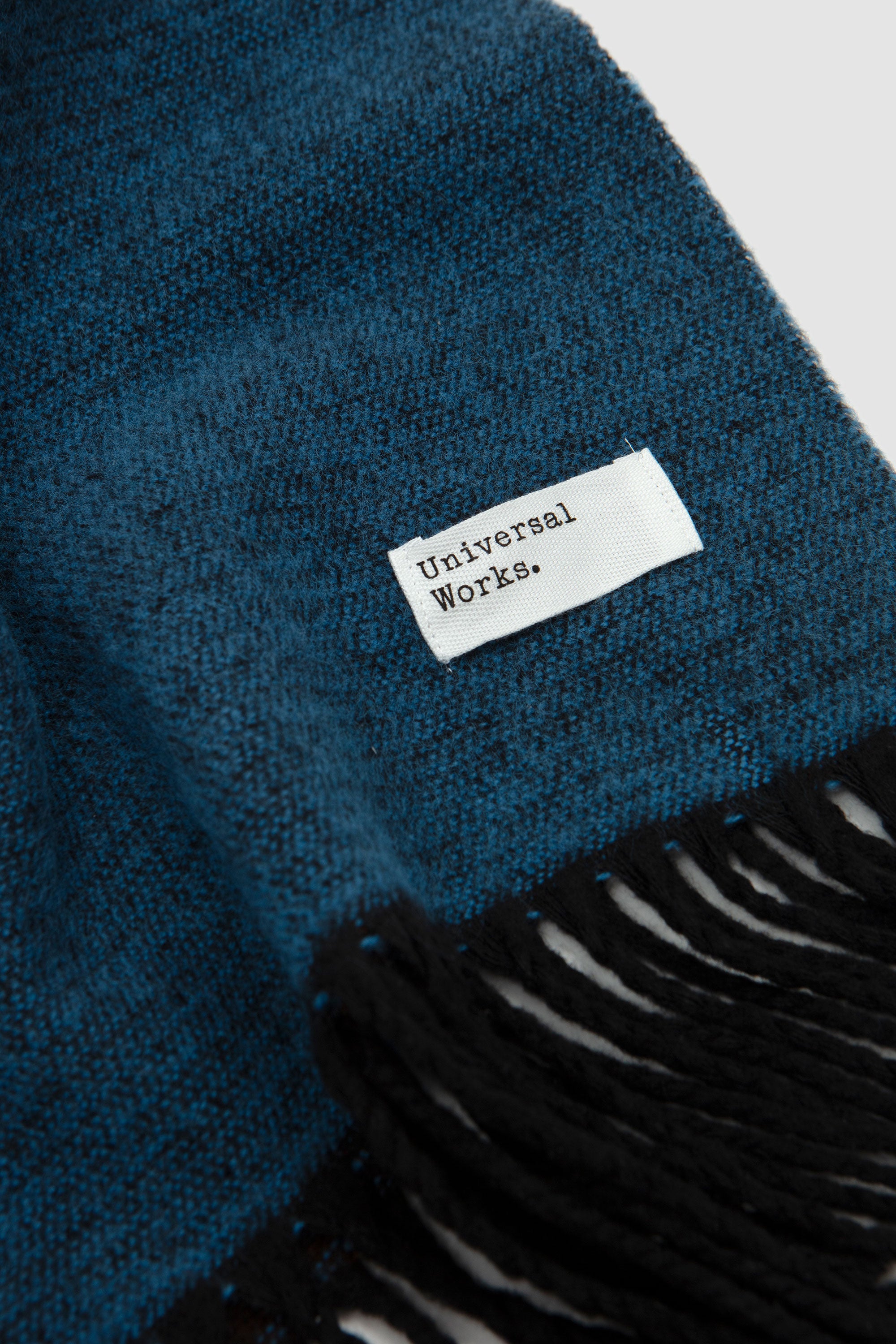 Double Sided Scarf Light Blue/ Brown