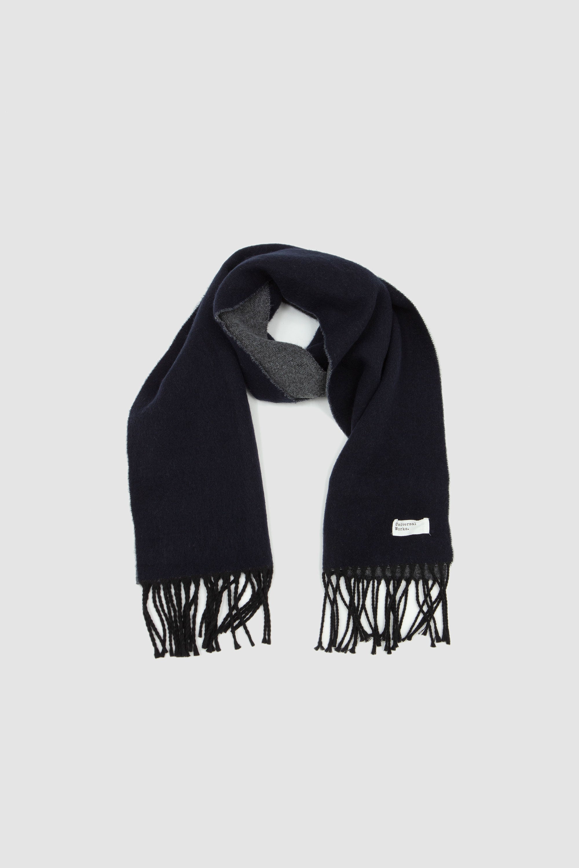 Double Sided Scarf Light Navy/ Mid Grey