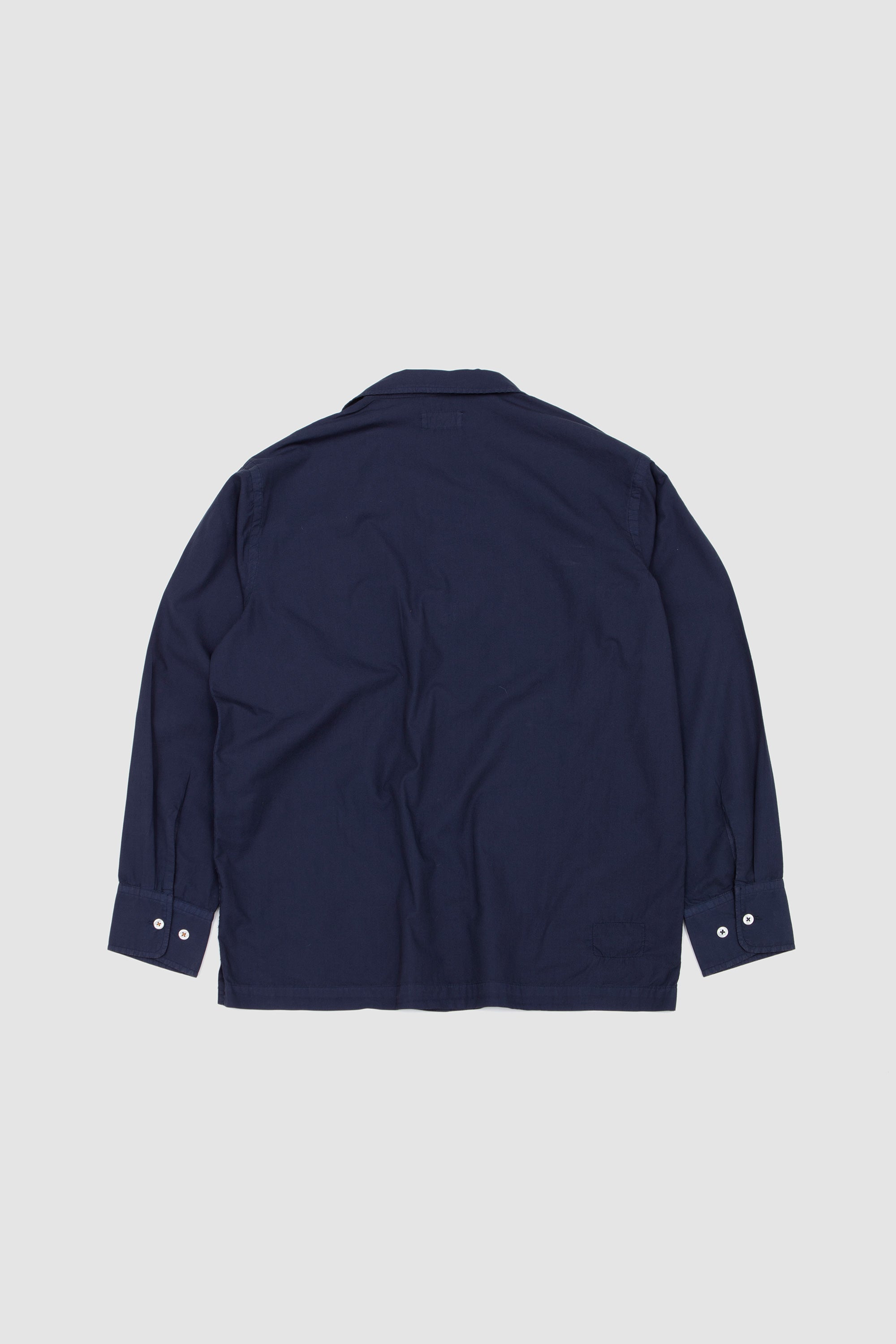 Dwight Overshirt Poplin Navy_4
