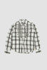 SPORTIVO STORE_Frill Shirt Shadow Check Ecru