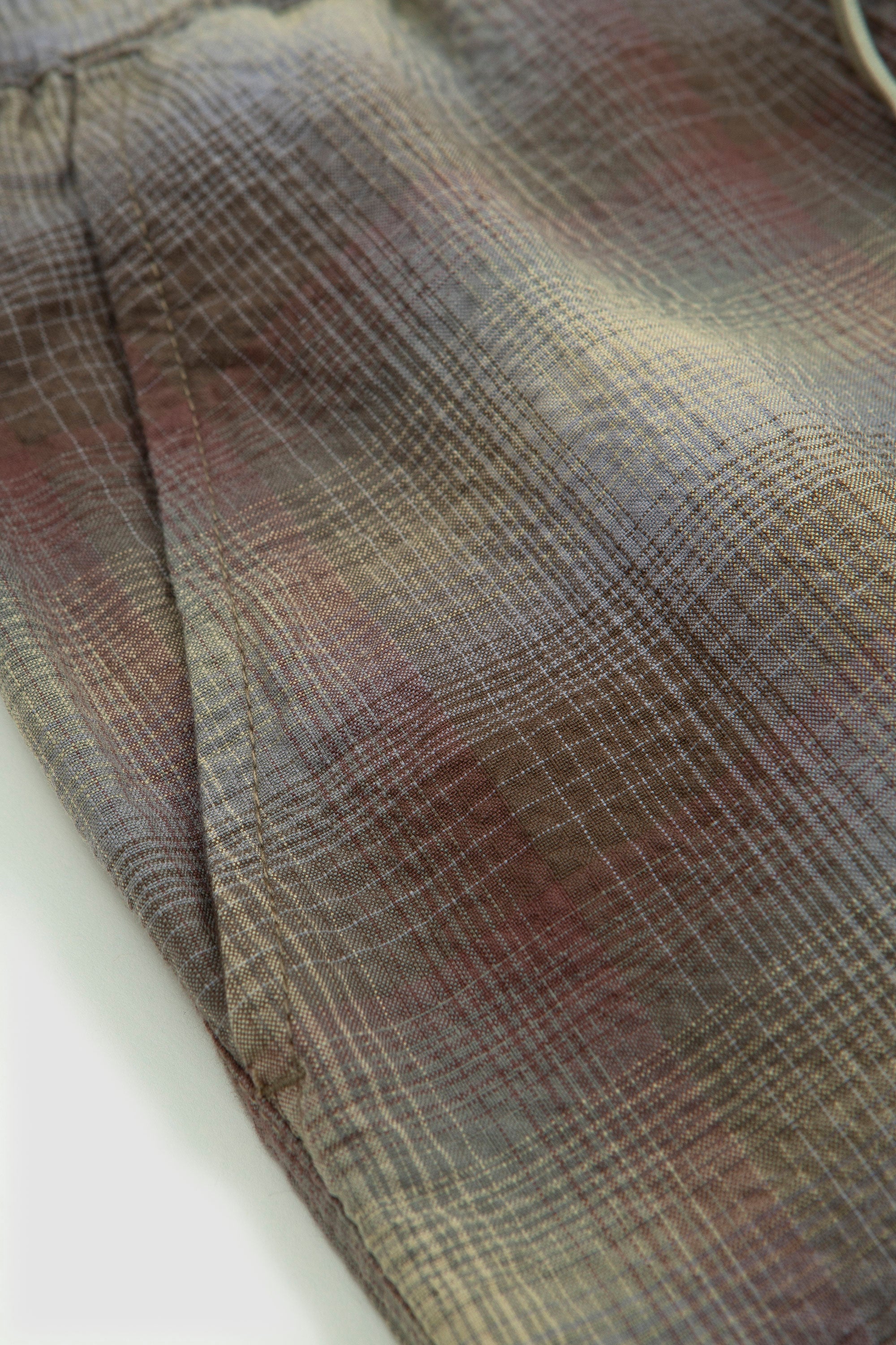 Hi Water Trousers Olive Check PT Seersucker