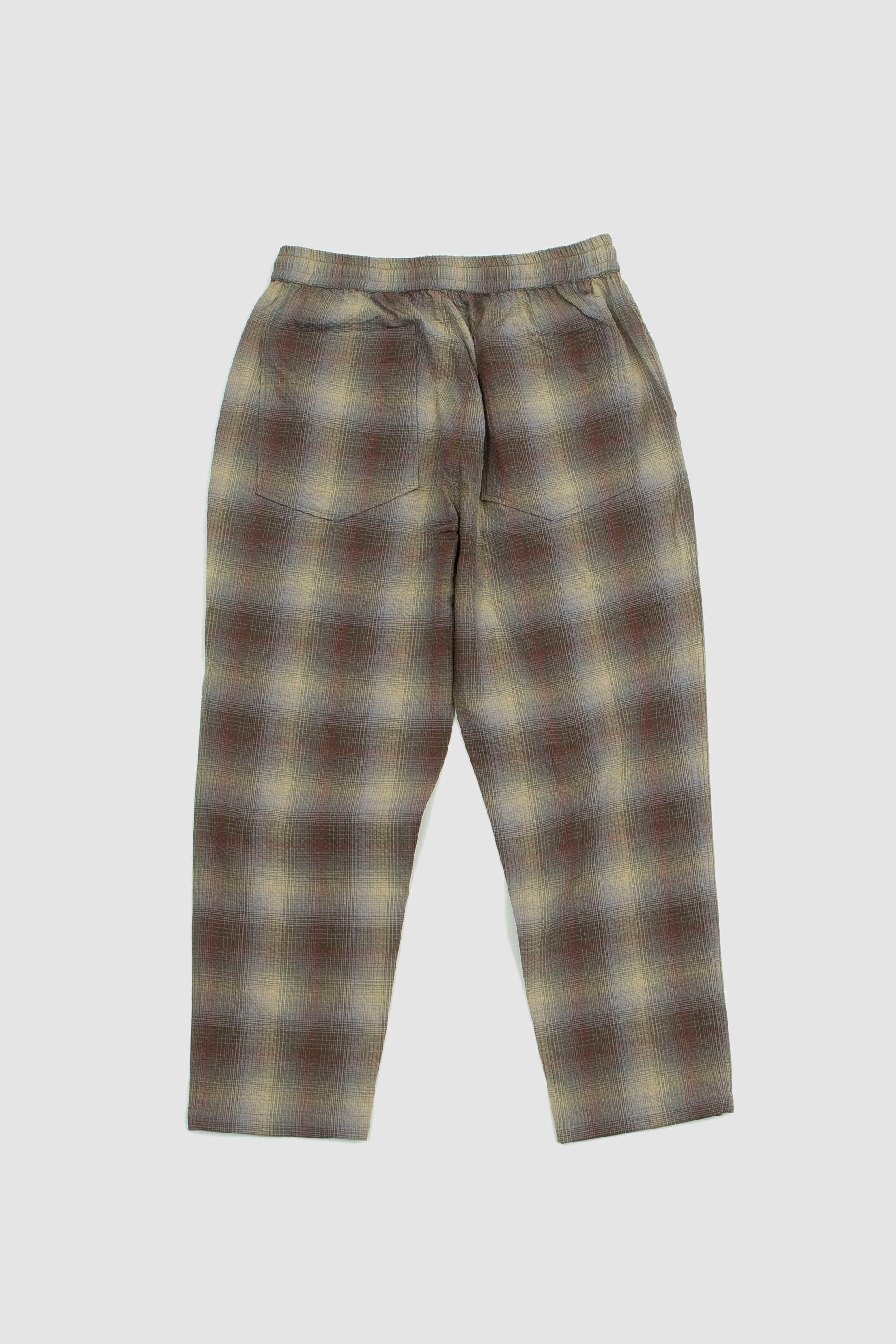 Hi Water Trousers Olive Check PT Seersucker_4