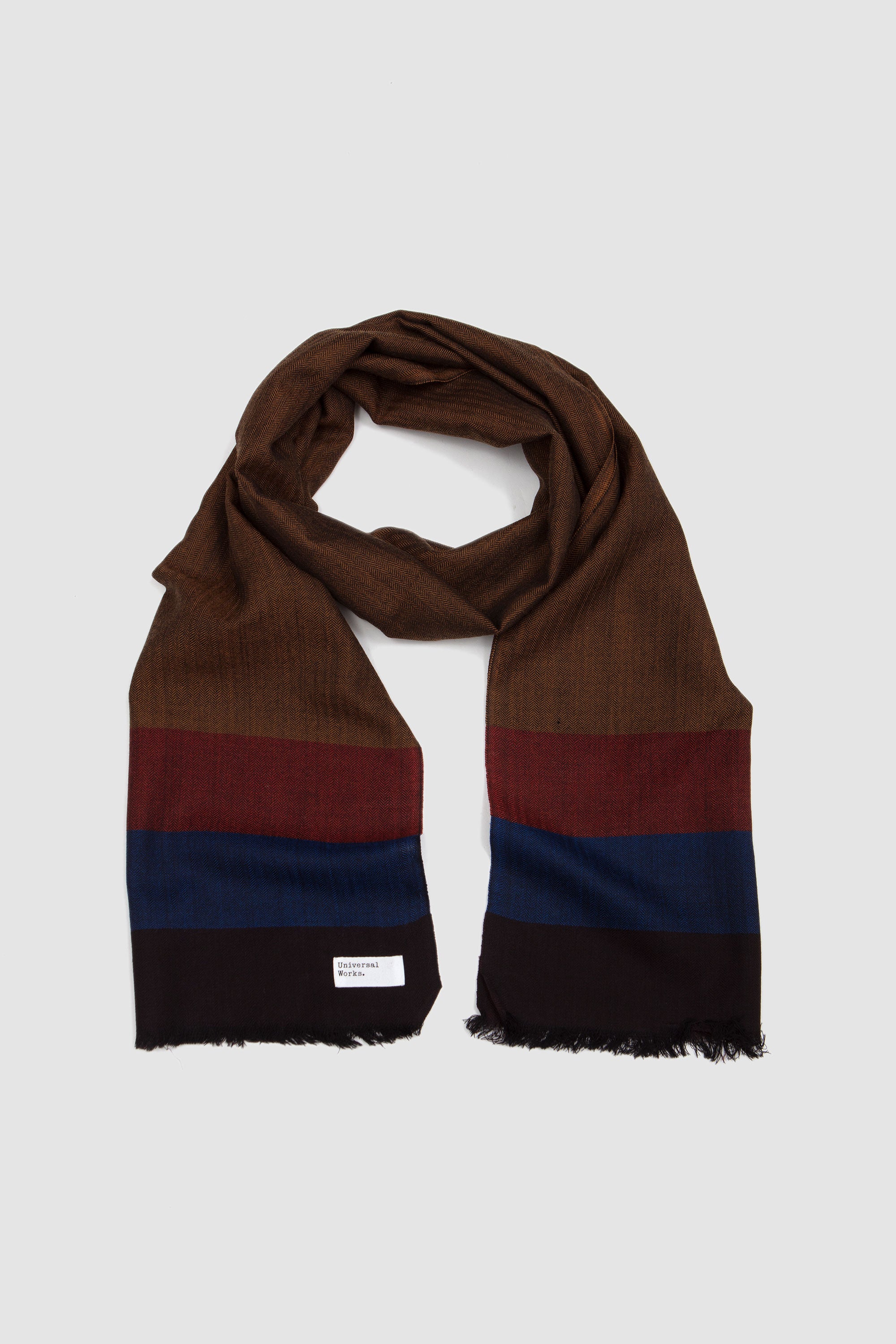Himalayan Scarf Reversible Wool Brown