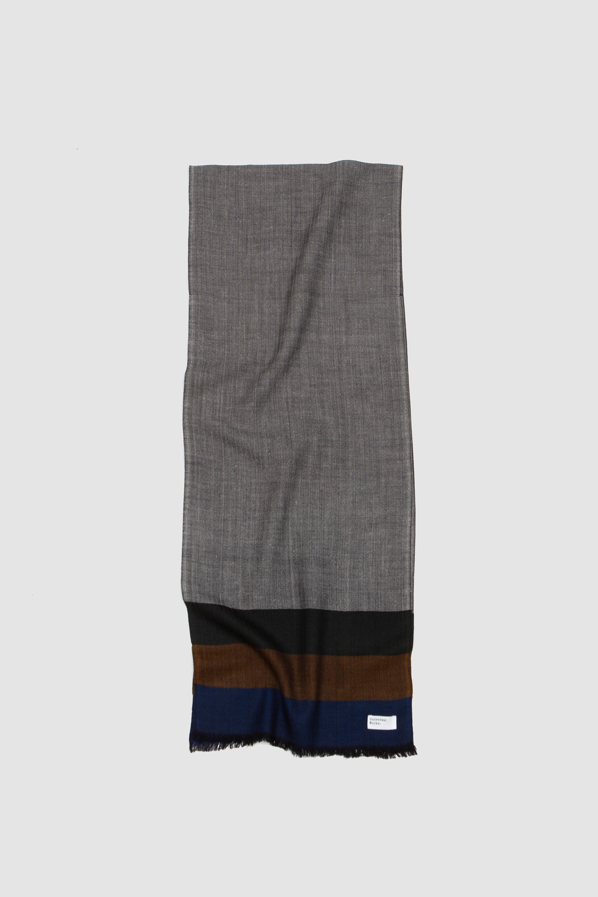 Himalayan Scarf Reversible Wool Grey