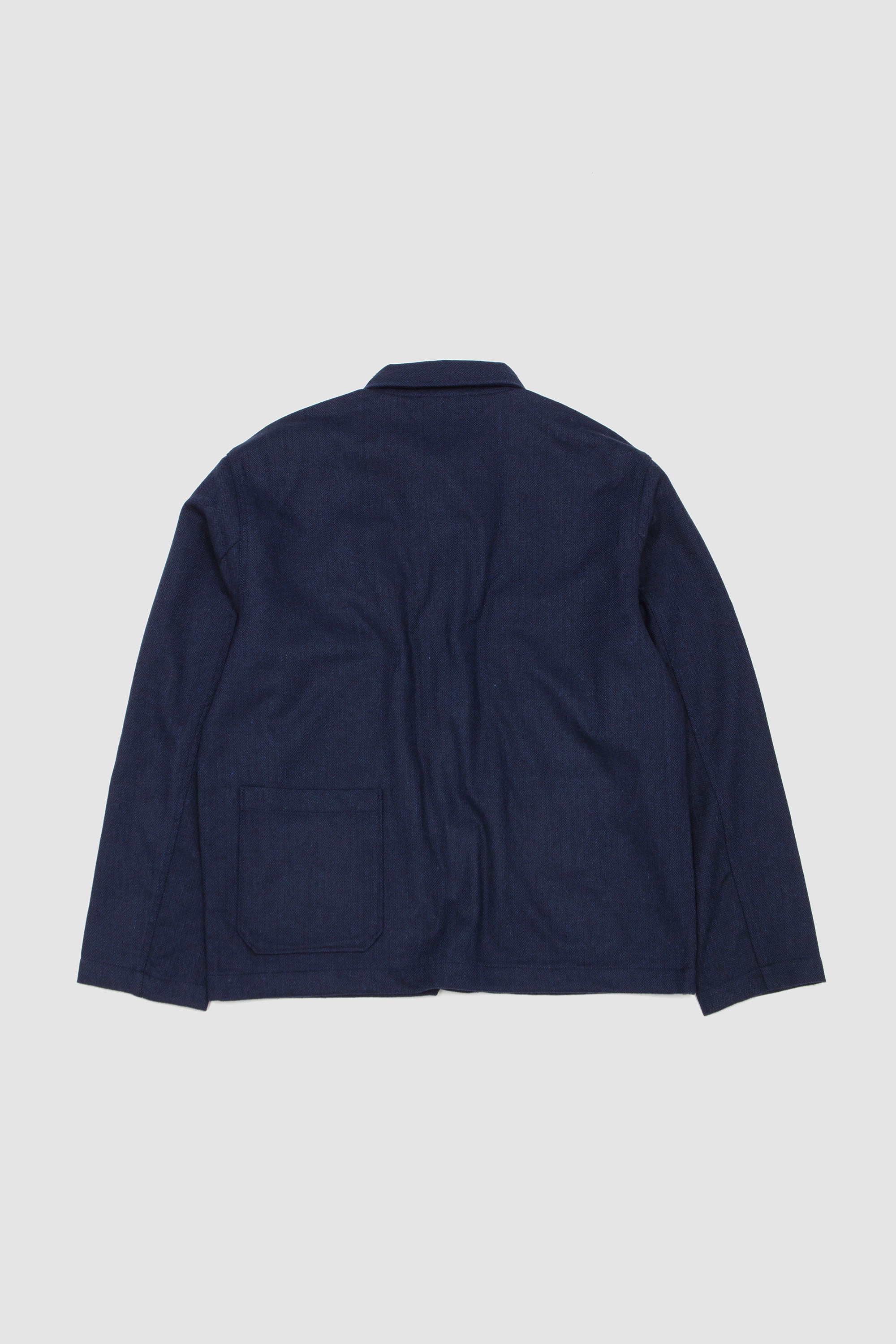 Ives Jacket Wool Herringbone Navy_4