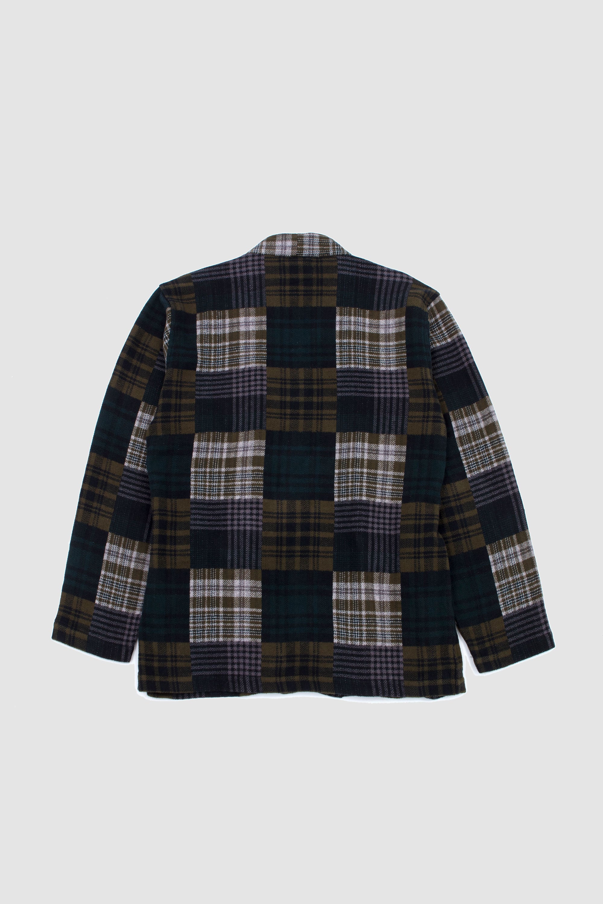 Kyoto Work Jacket Japanese Patchwork Green_4