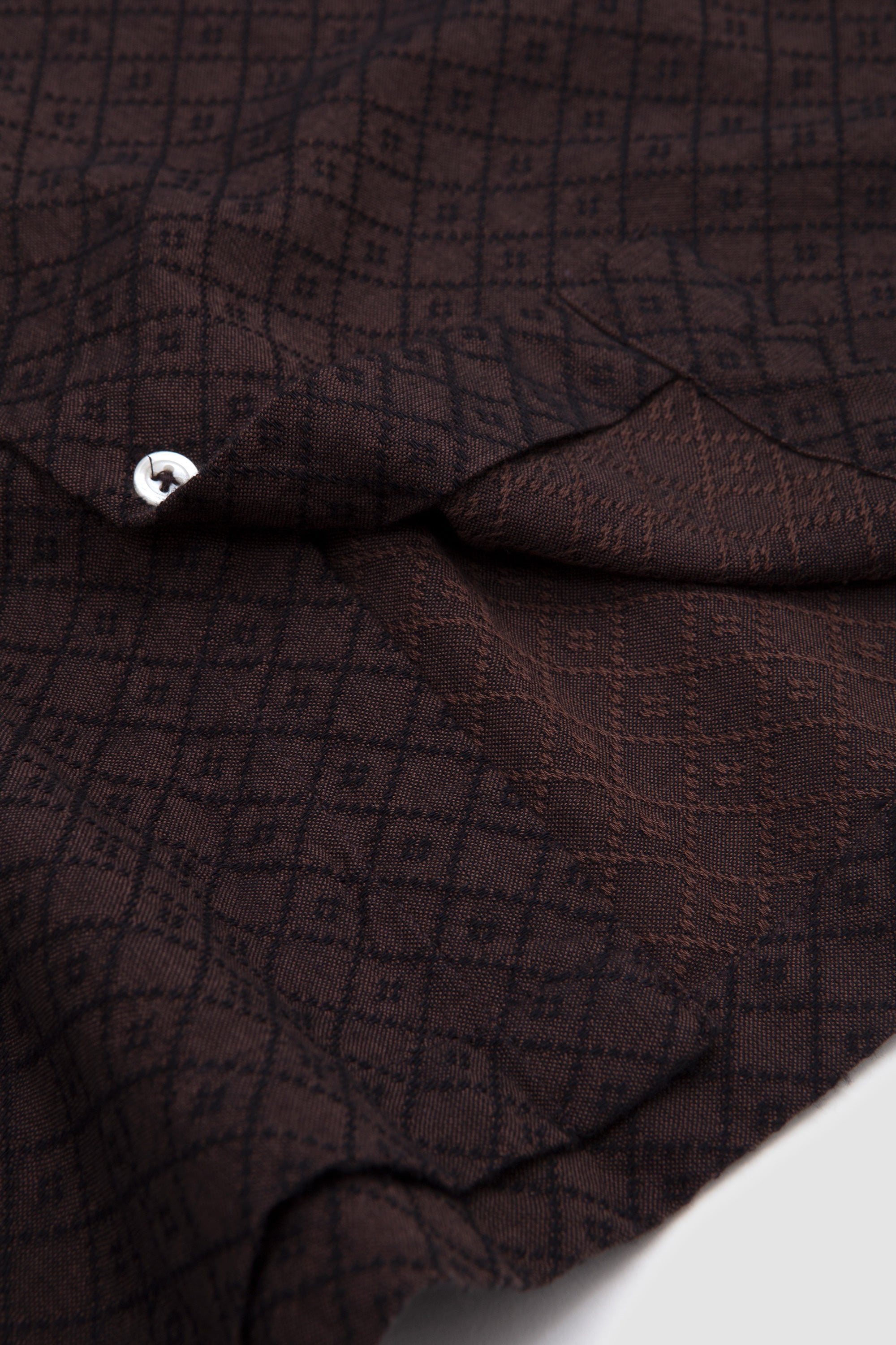 Lucky Shirt Diamond Dobby Brown_3