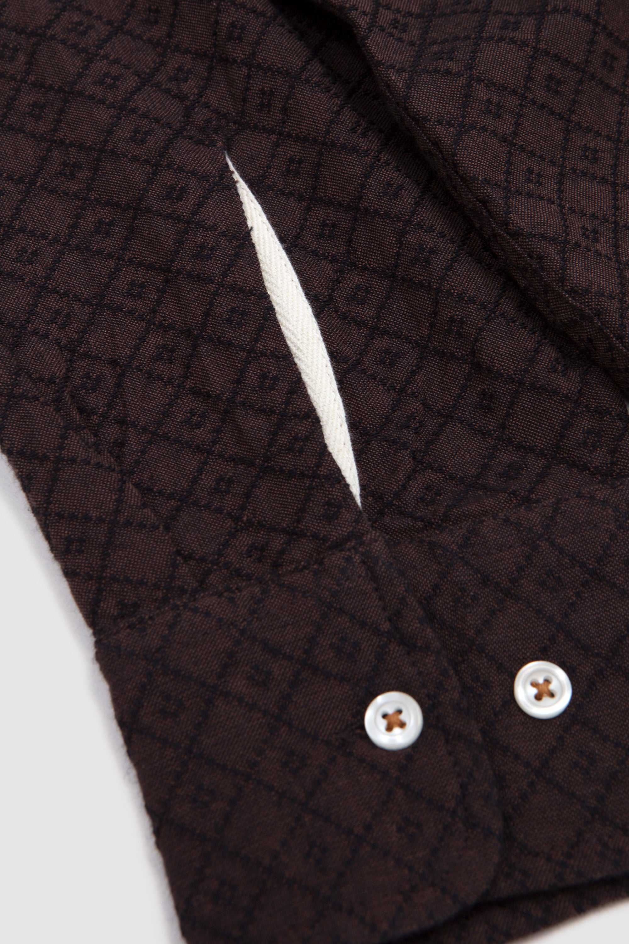 Lucky Shirt Diamond Dobby Brown_4