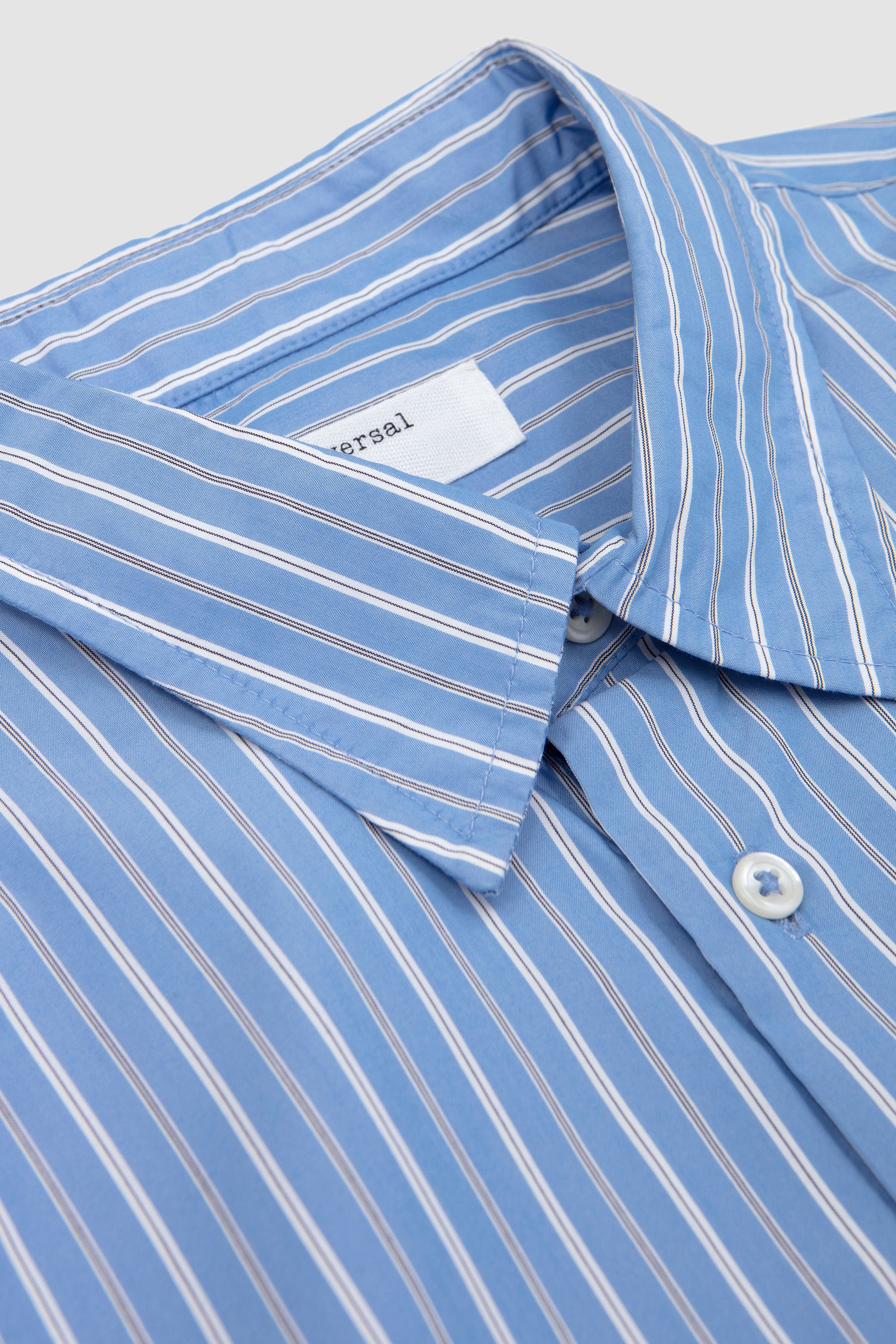 Lucky Shirt Refab Compact Cotton Blue Stripe_2