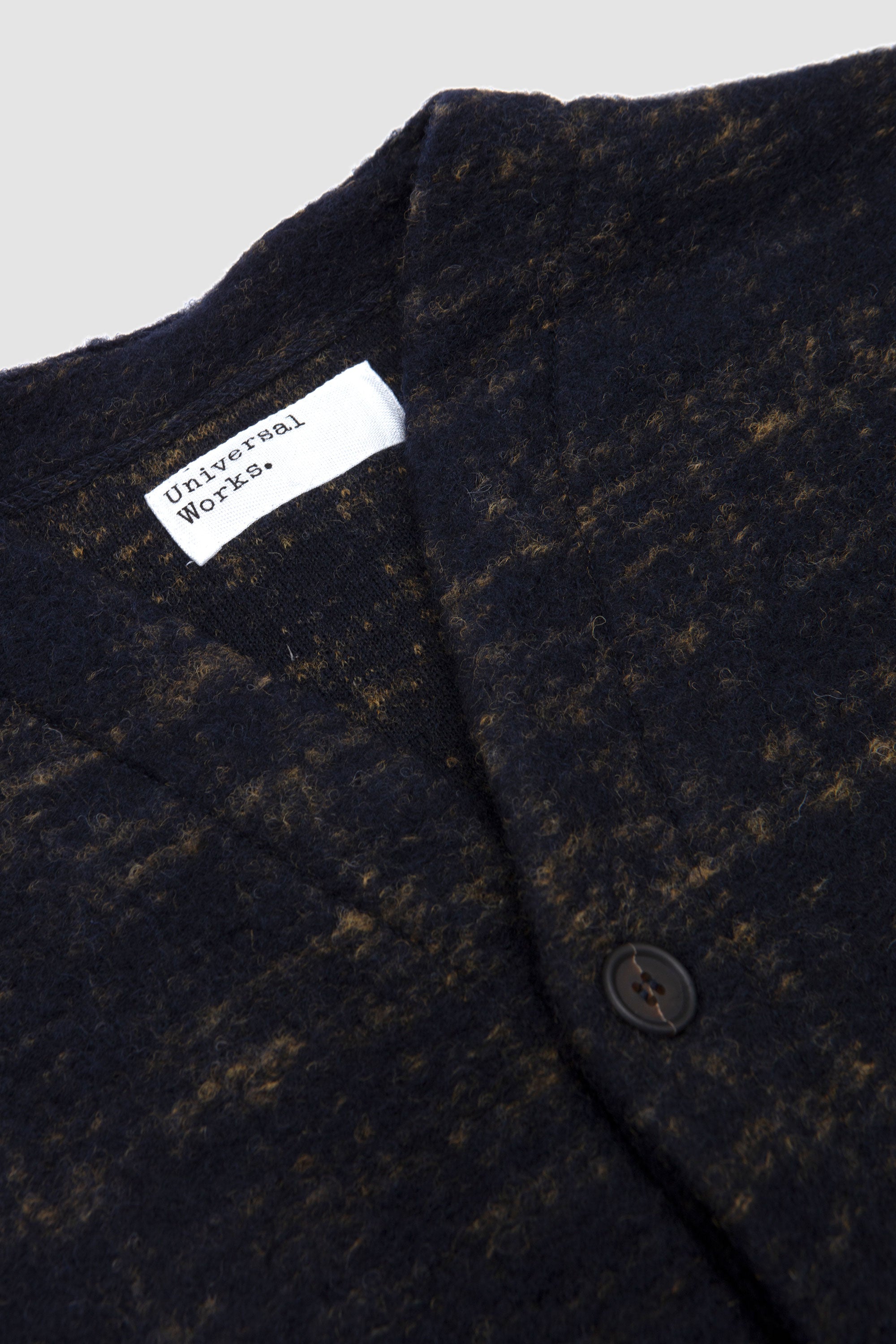 Marble Fleece Cardigan Navy