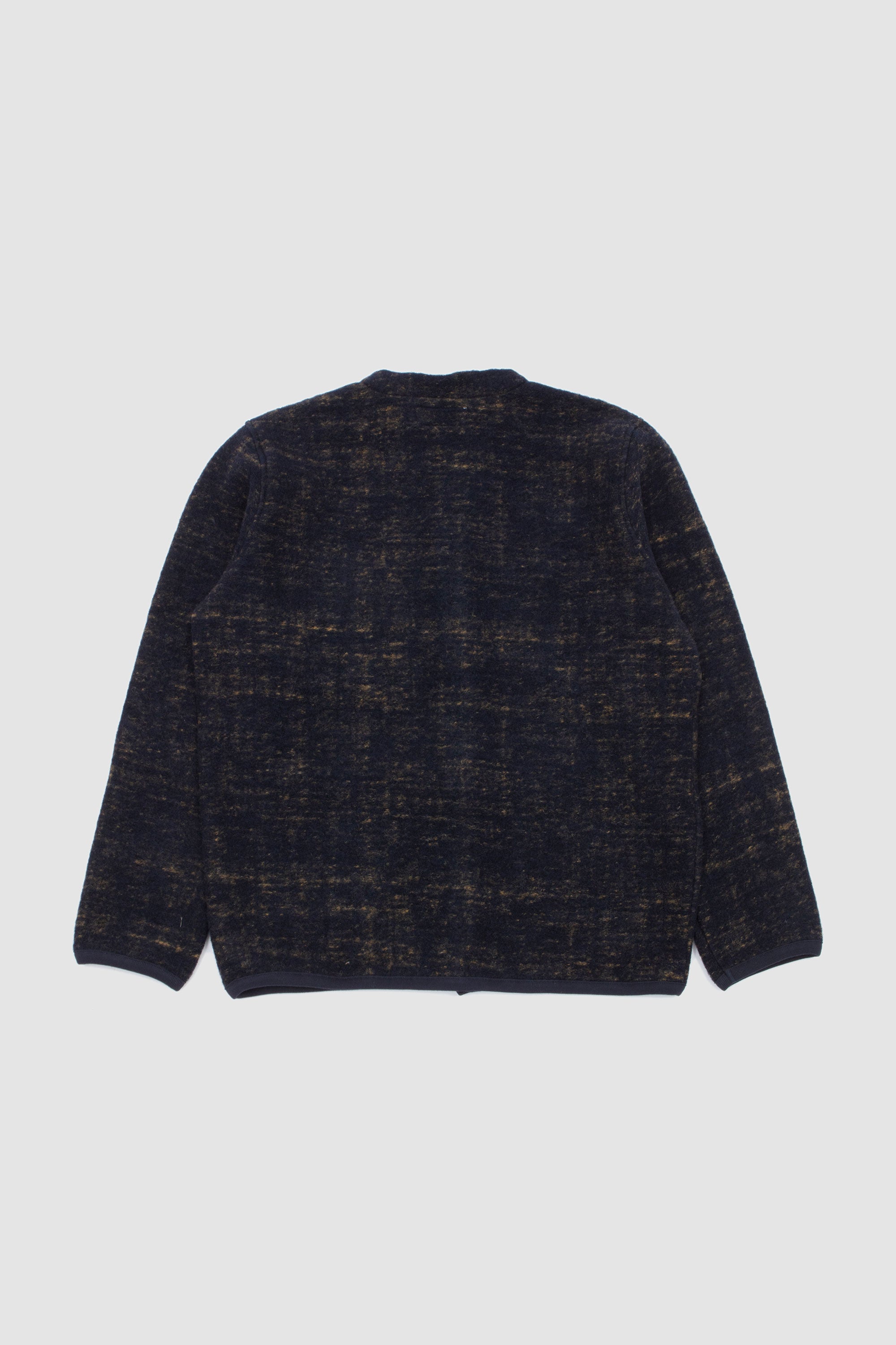 Marble Fleece Cardigan Navy_4