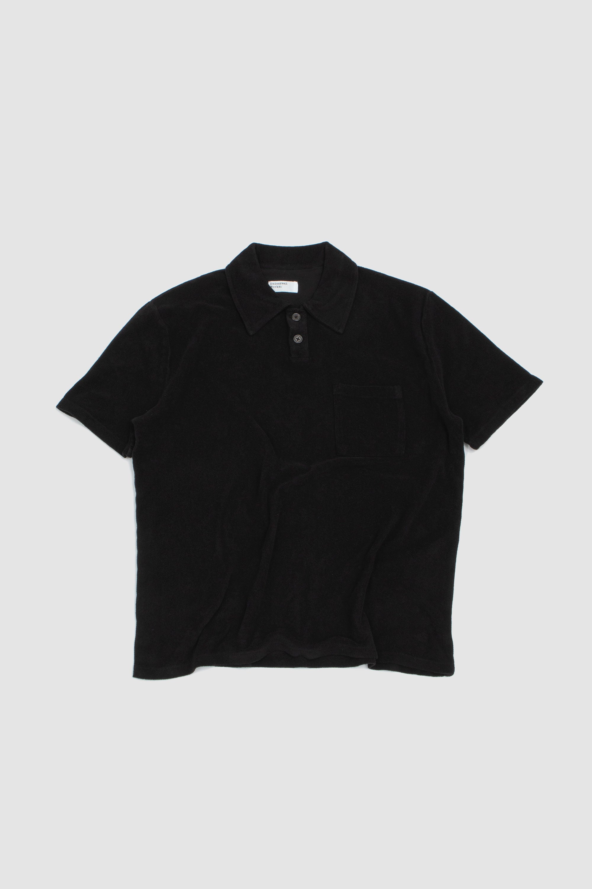 Newlyn Light Weight Terry Polo Black