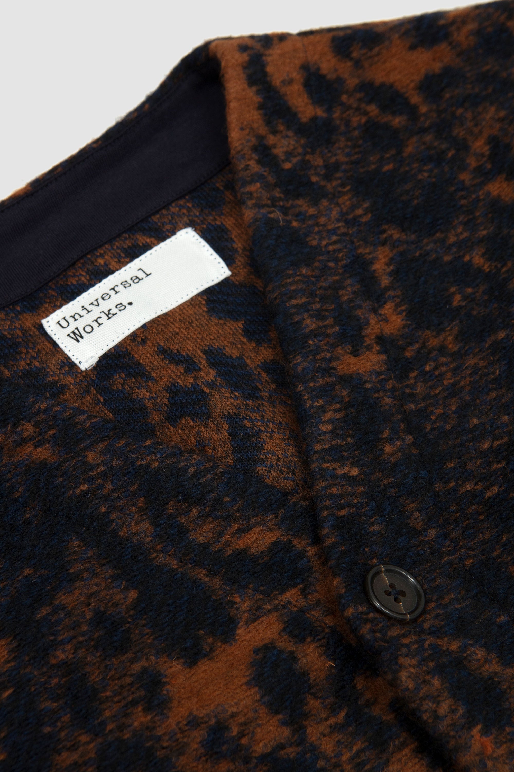 Night Leopard Cardigan Dark Navy/ Brown