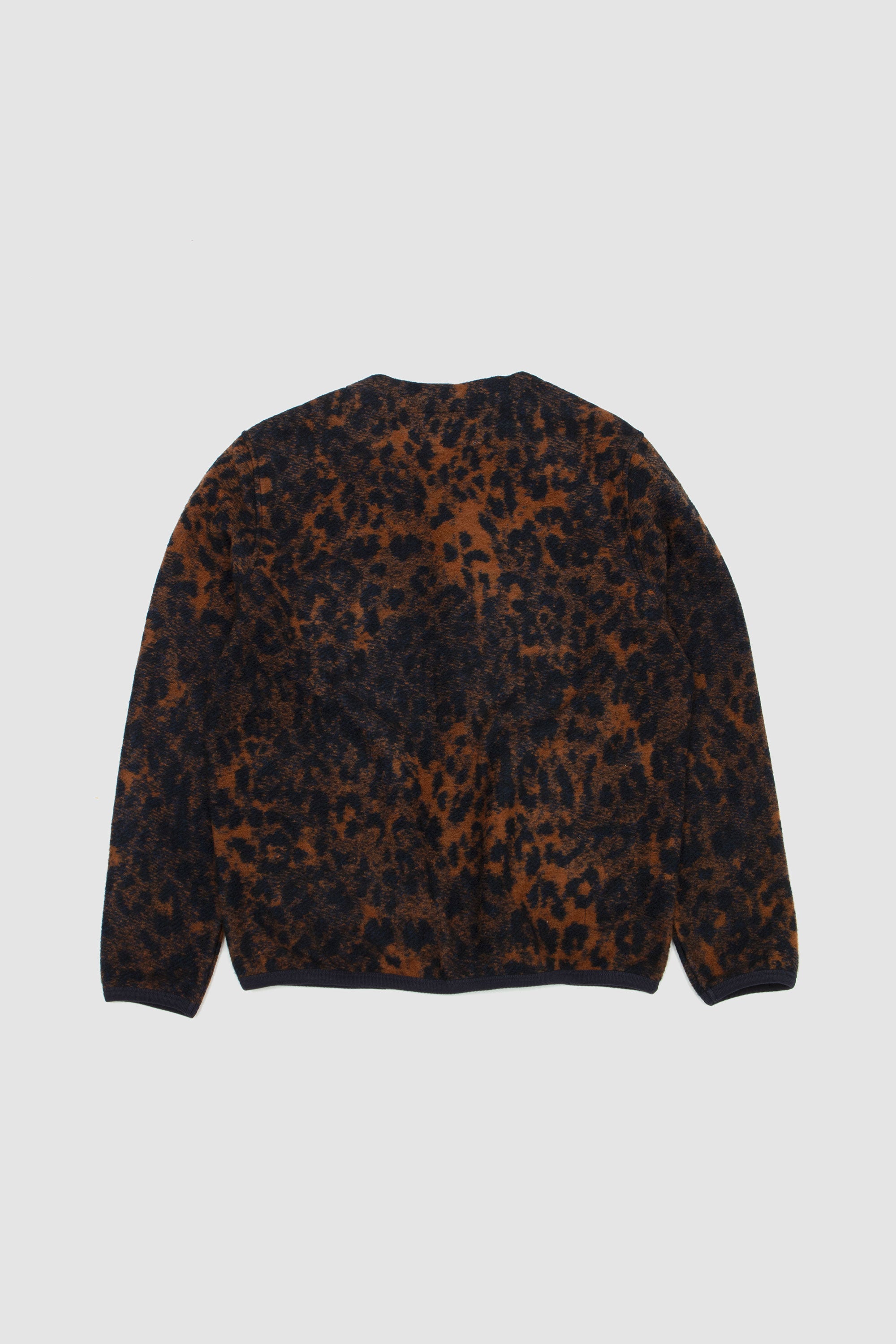 Night Leopard Cardigan Dark Navy/ Brown_4