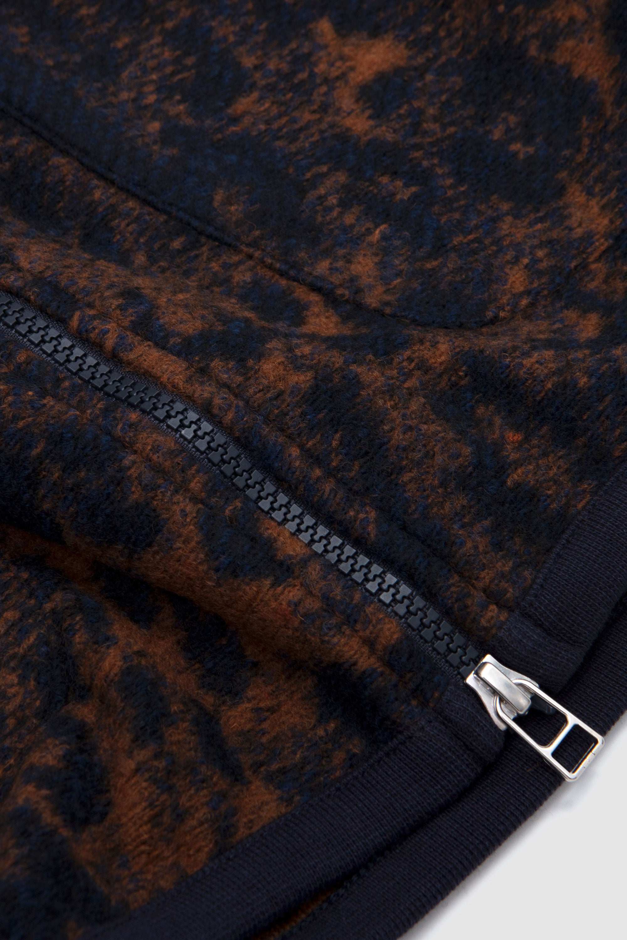 Night Leopard Zip Waistcoat Dark Navy/ Brown