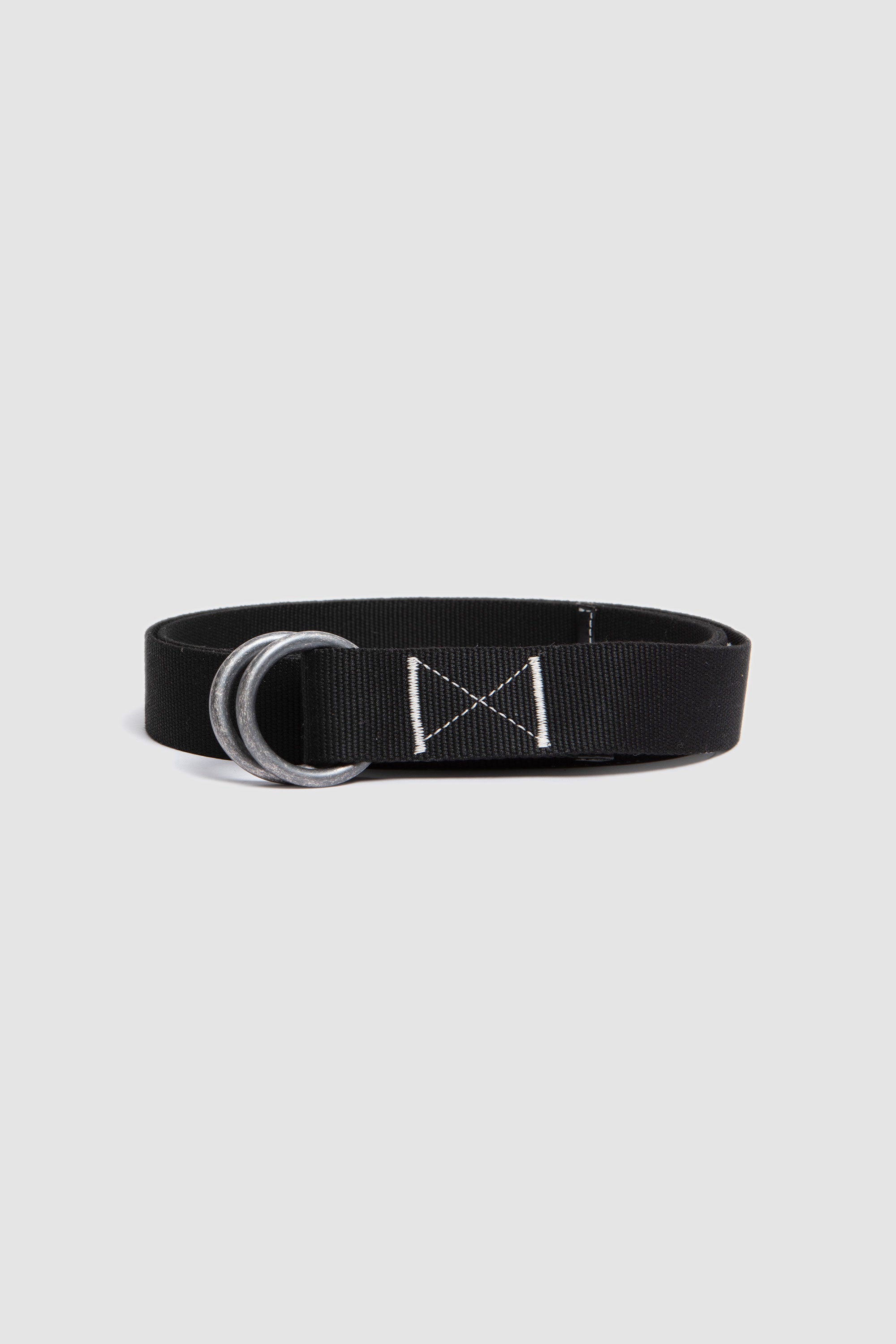 O Ring Belt Cotton Webbing Black
