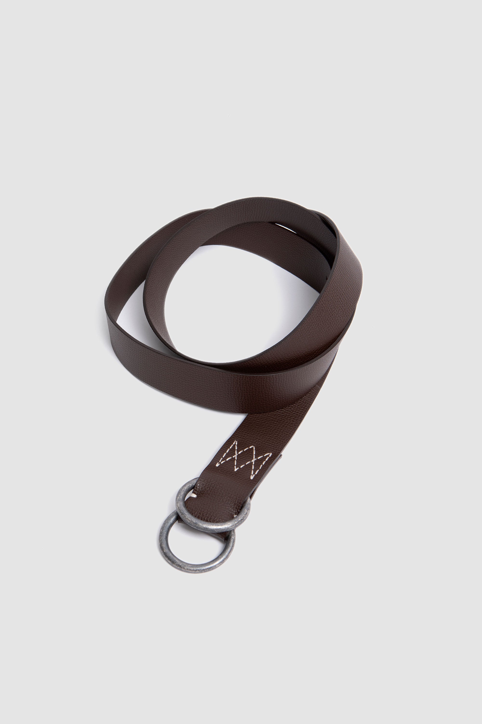 O Ring Belt Leather Brown