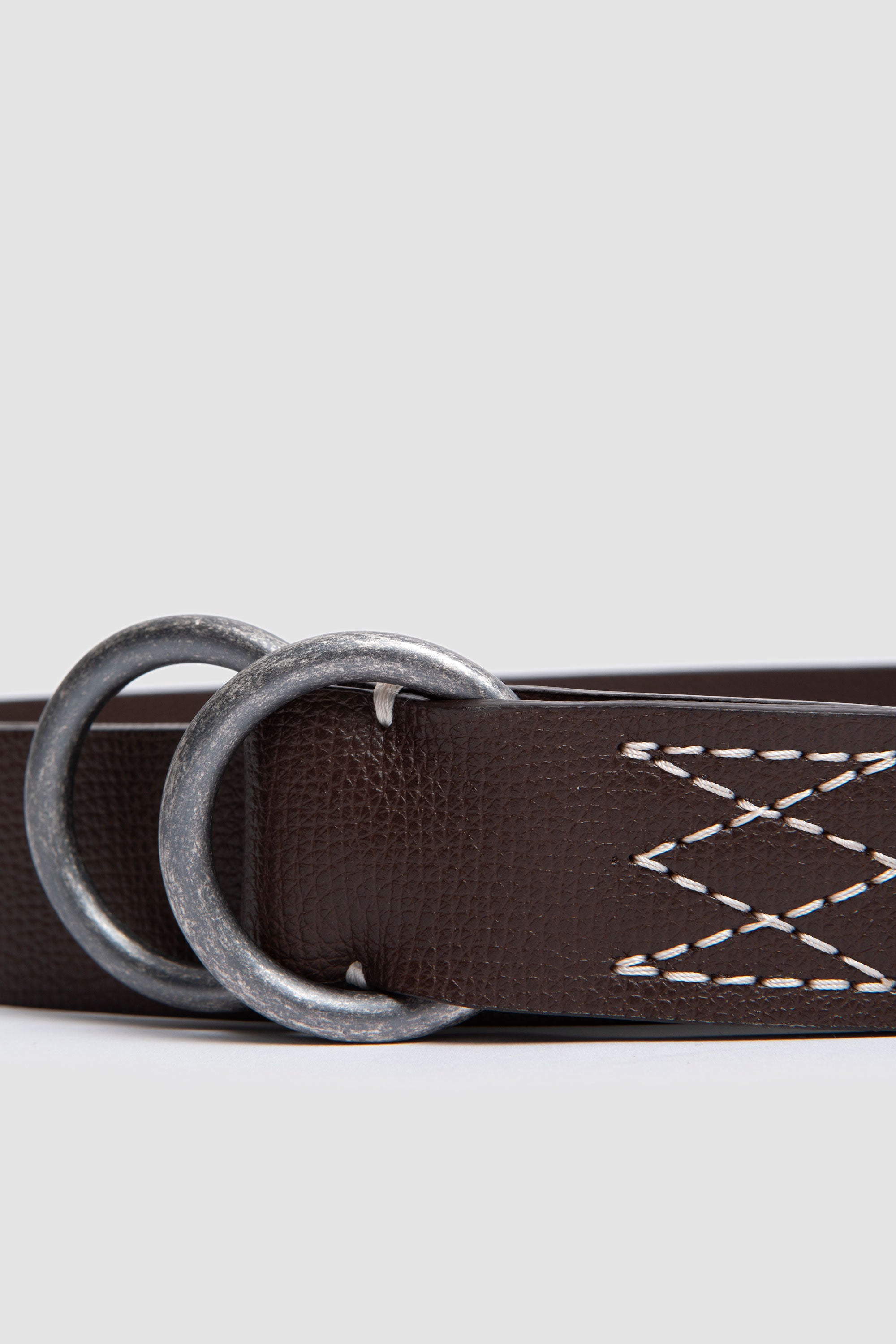 O Ring Belt Leather Brown